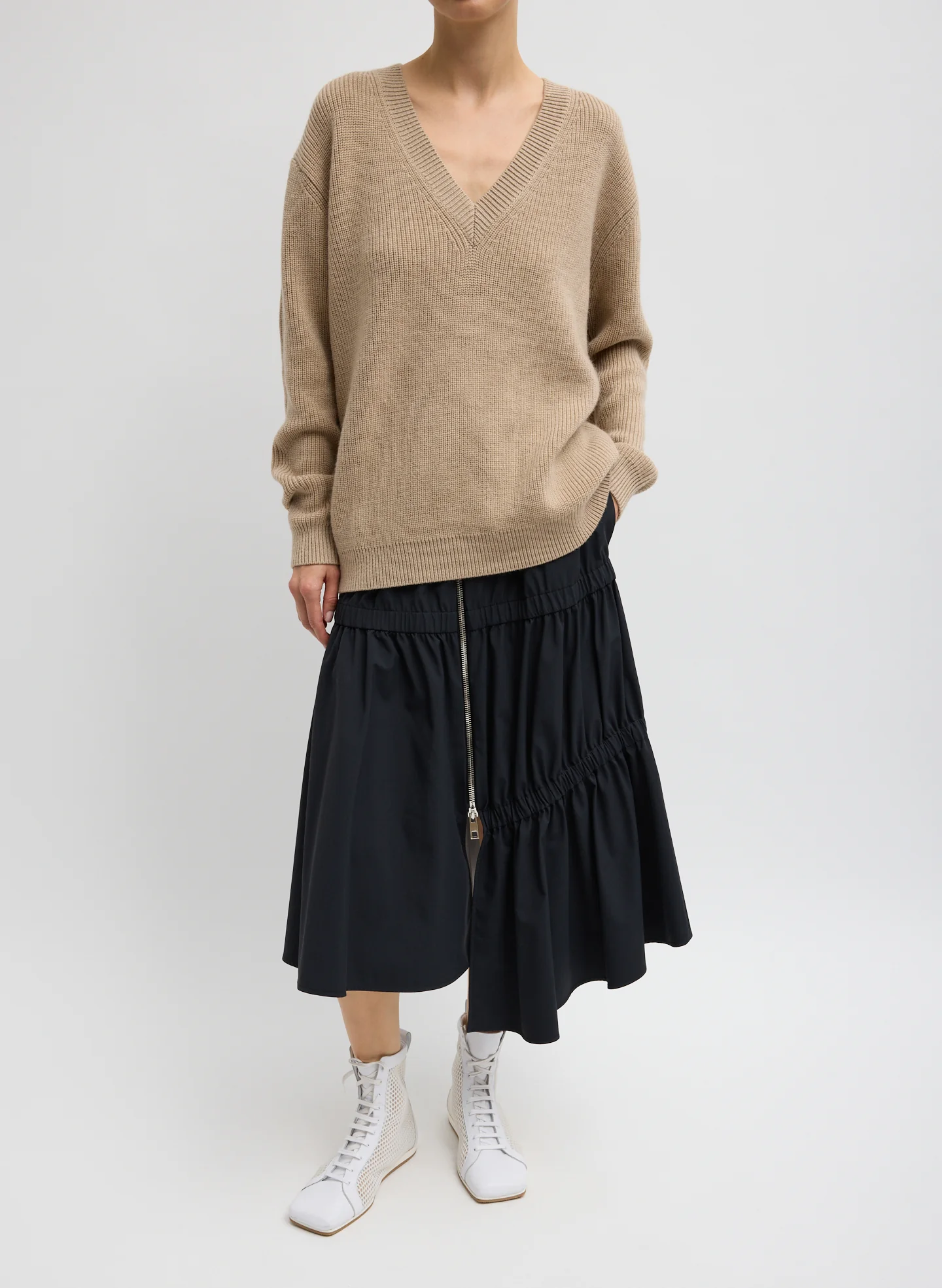 Cardigan Stitch V-Neck With Removable Dickie - Image 6