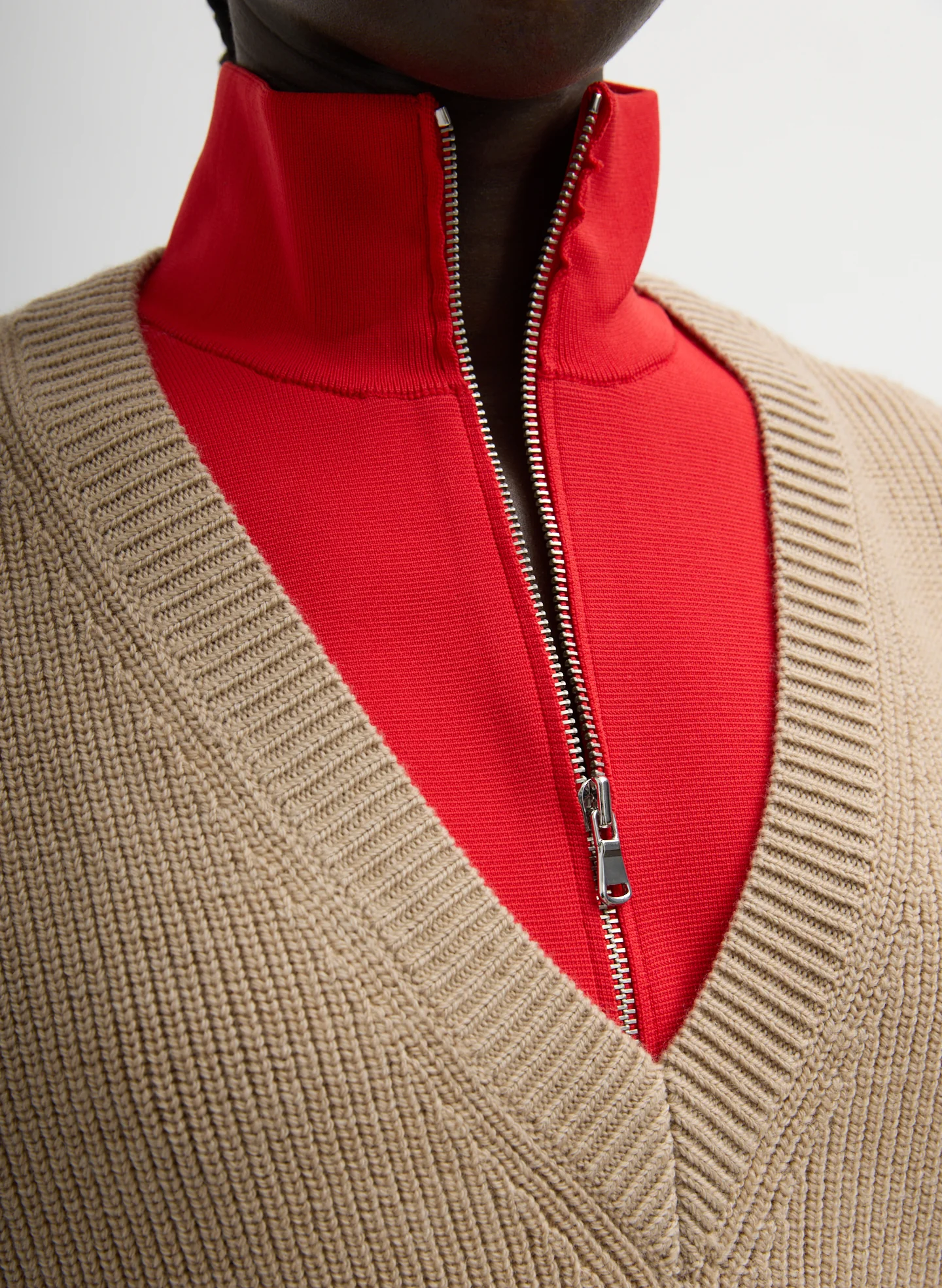 Cardigan Stitch V-Neck With Removable Dickie - Image 7