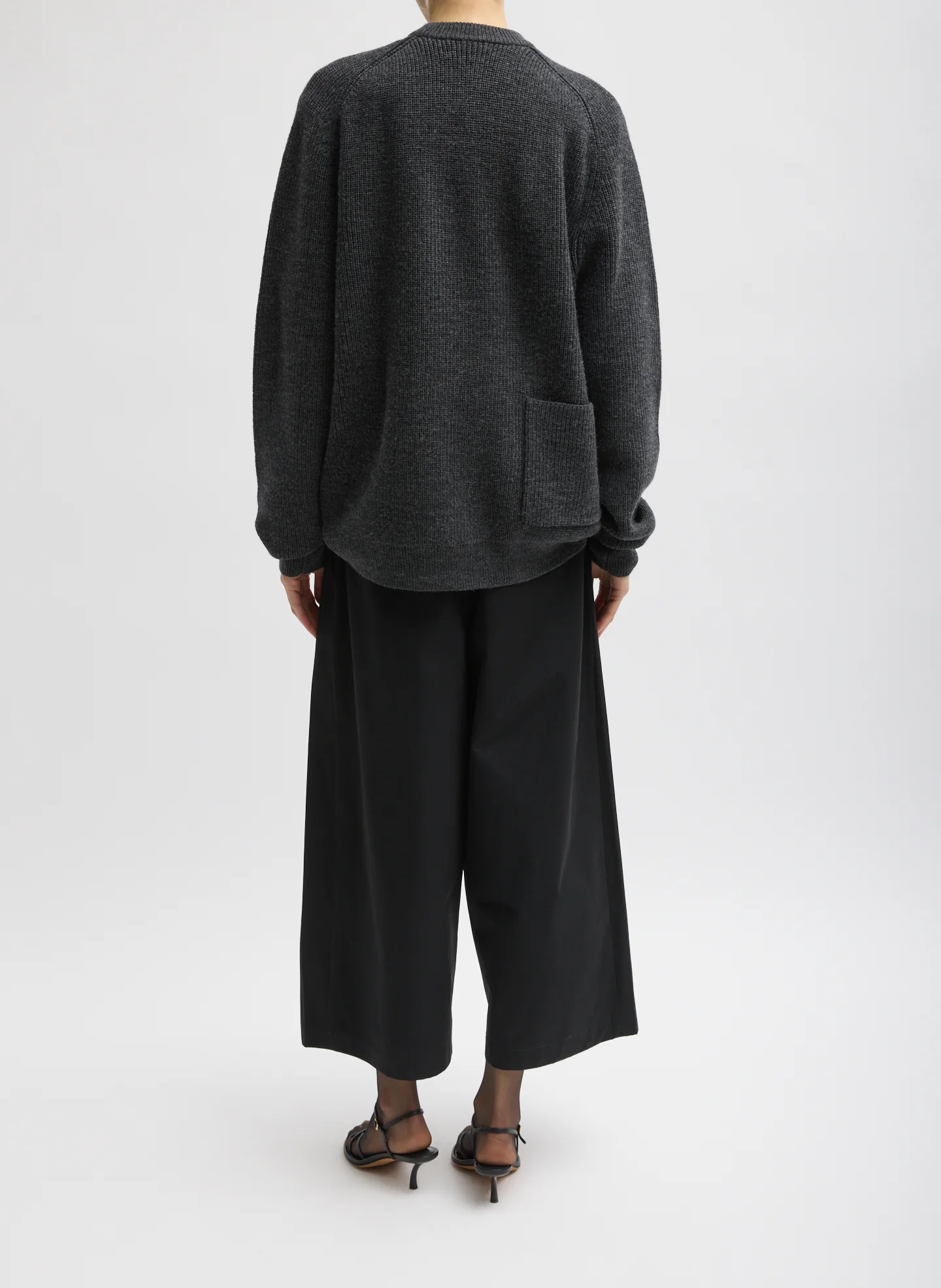 Cardigan Stitch V-Neck Easy Pullover - Image 2