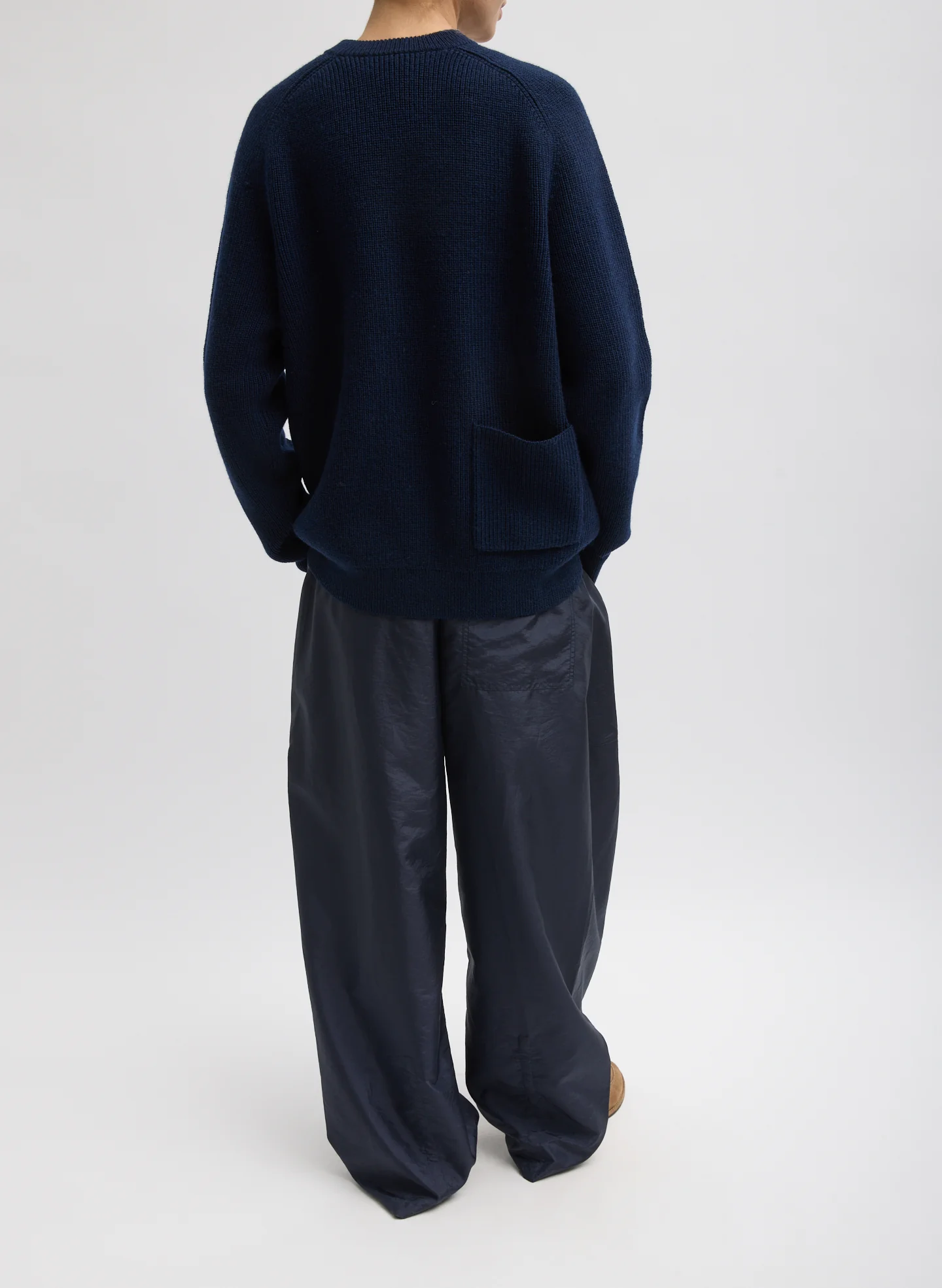 Cardigan Stitch V-Neck Easy Pullover - Image 3
