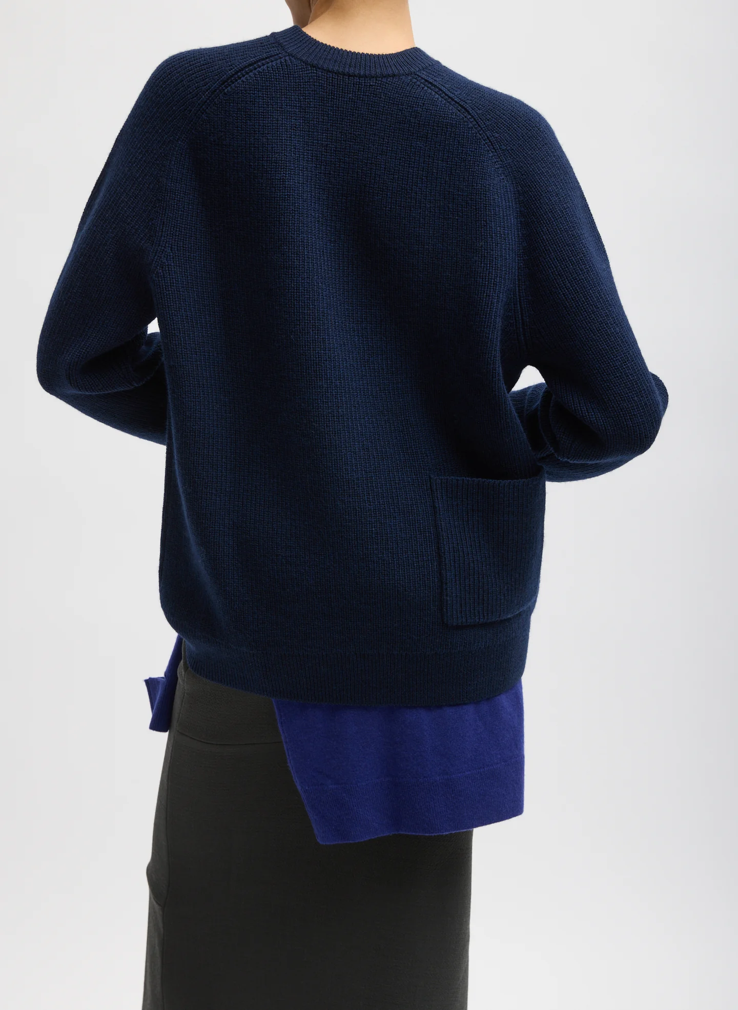 Cardigan Stitch V-Neck Easy Pullover - Image 4