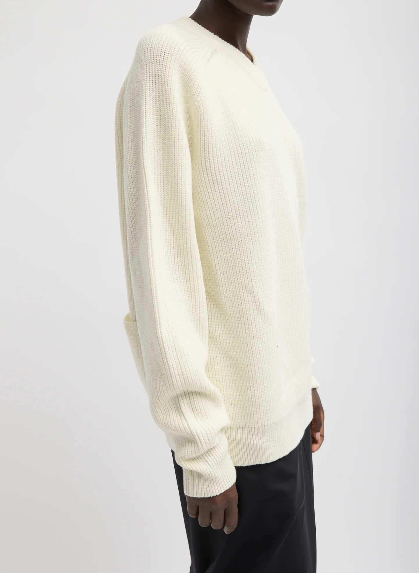 Cardigan Stitch V-Neck Easy Pullover - Image 2