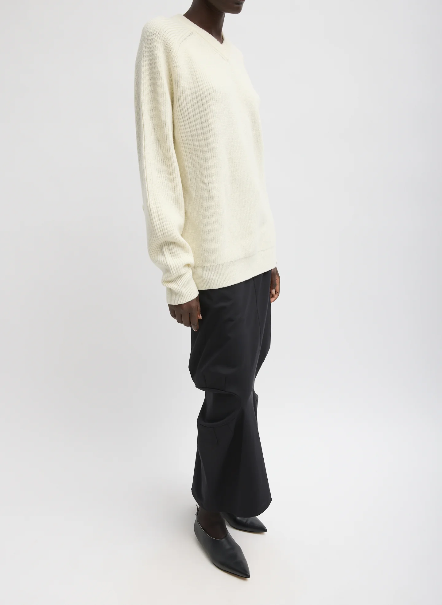 Cardigan Stitch V-Neck Easy Pullover - Image 4