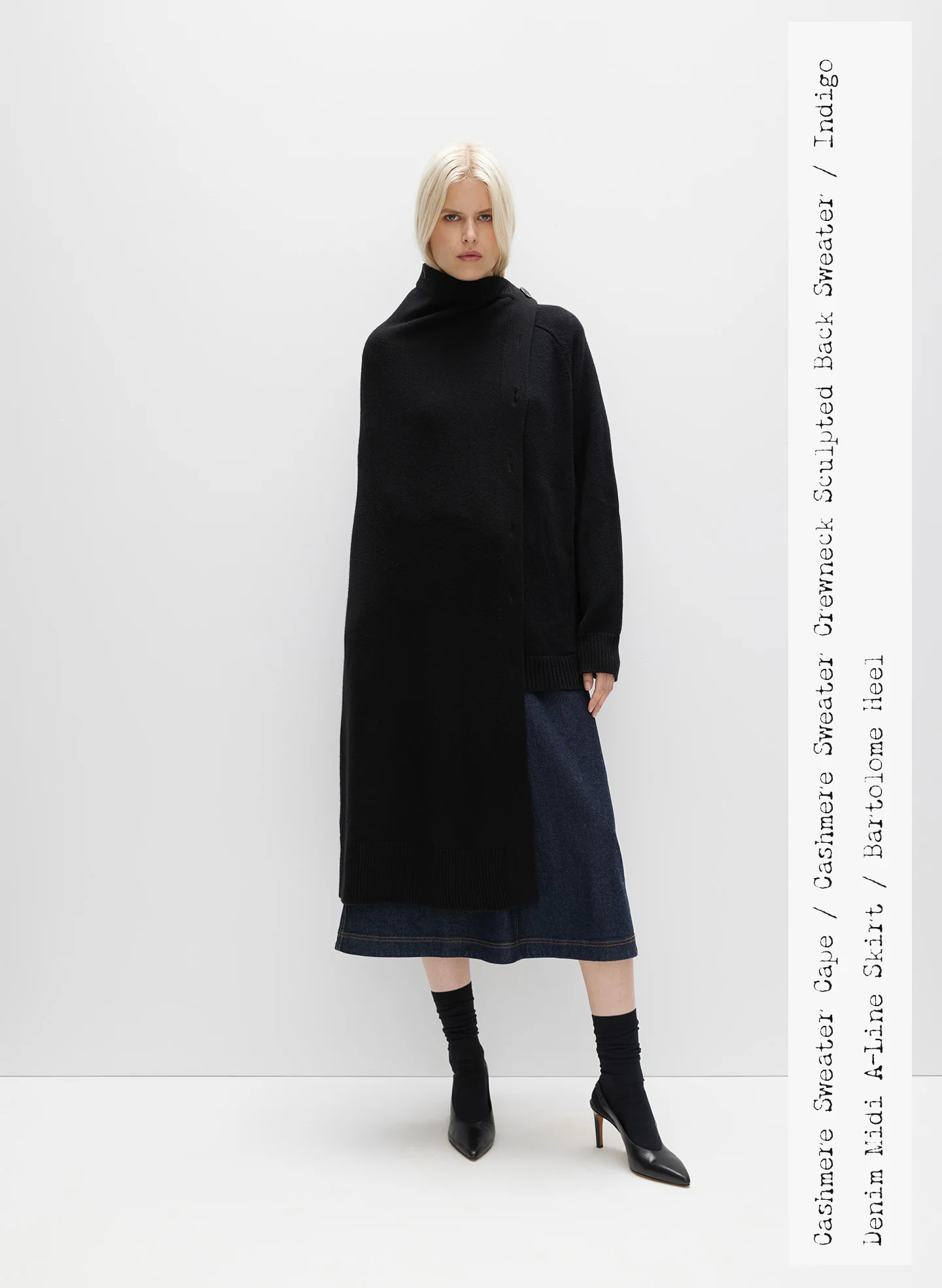 Cashmere Sweater Cape - Image 3