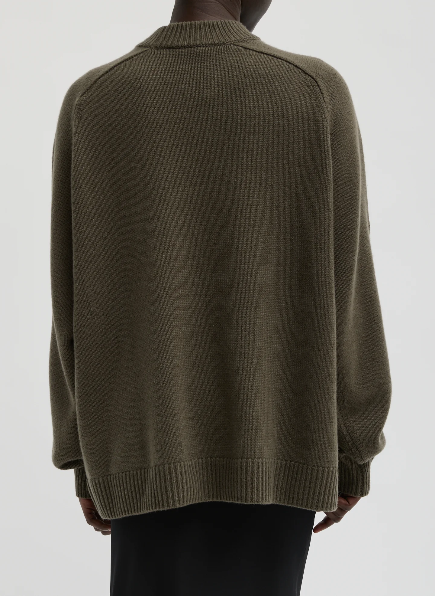 Cashmere Crewneck Oversized Pullover Sweater - Image 3