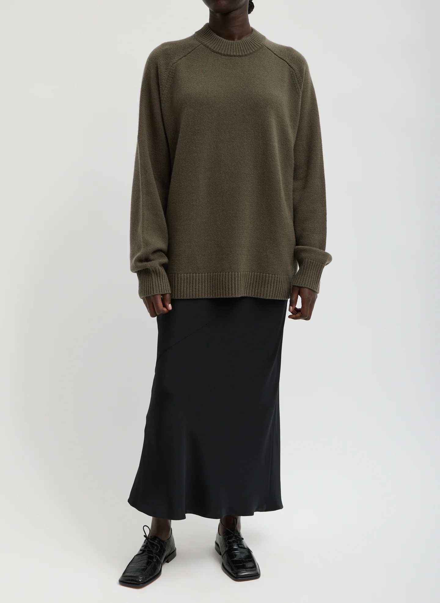 Cashmere Crewneck Oversized Pullover Sweater - Image 4