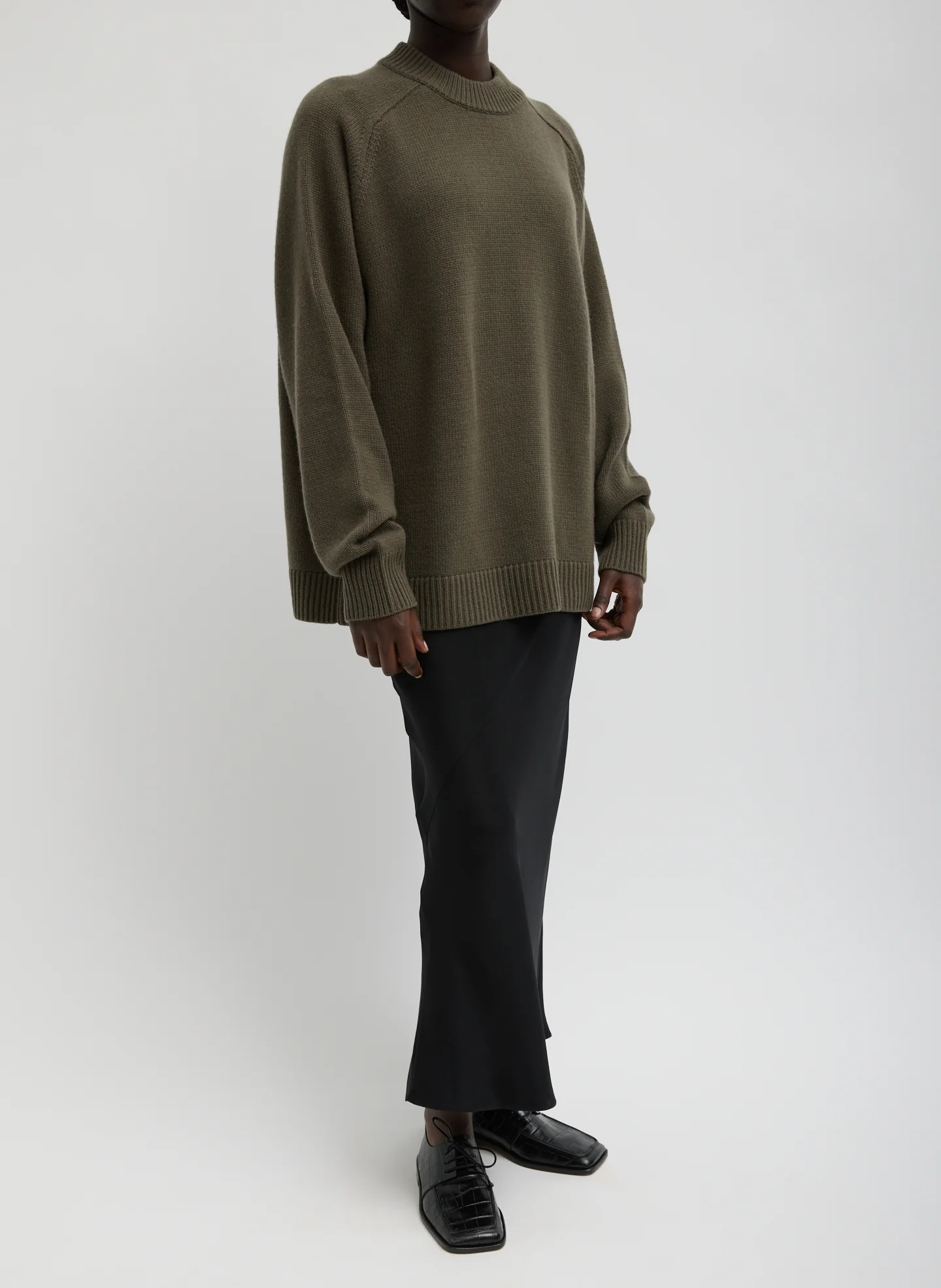 Cashmere Crewneck Oversized Pullover Sweater - Image 5
