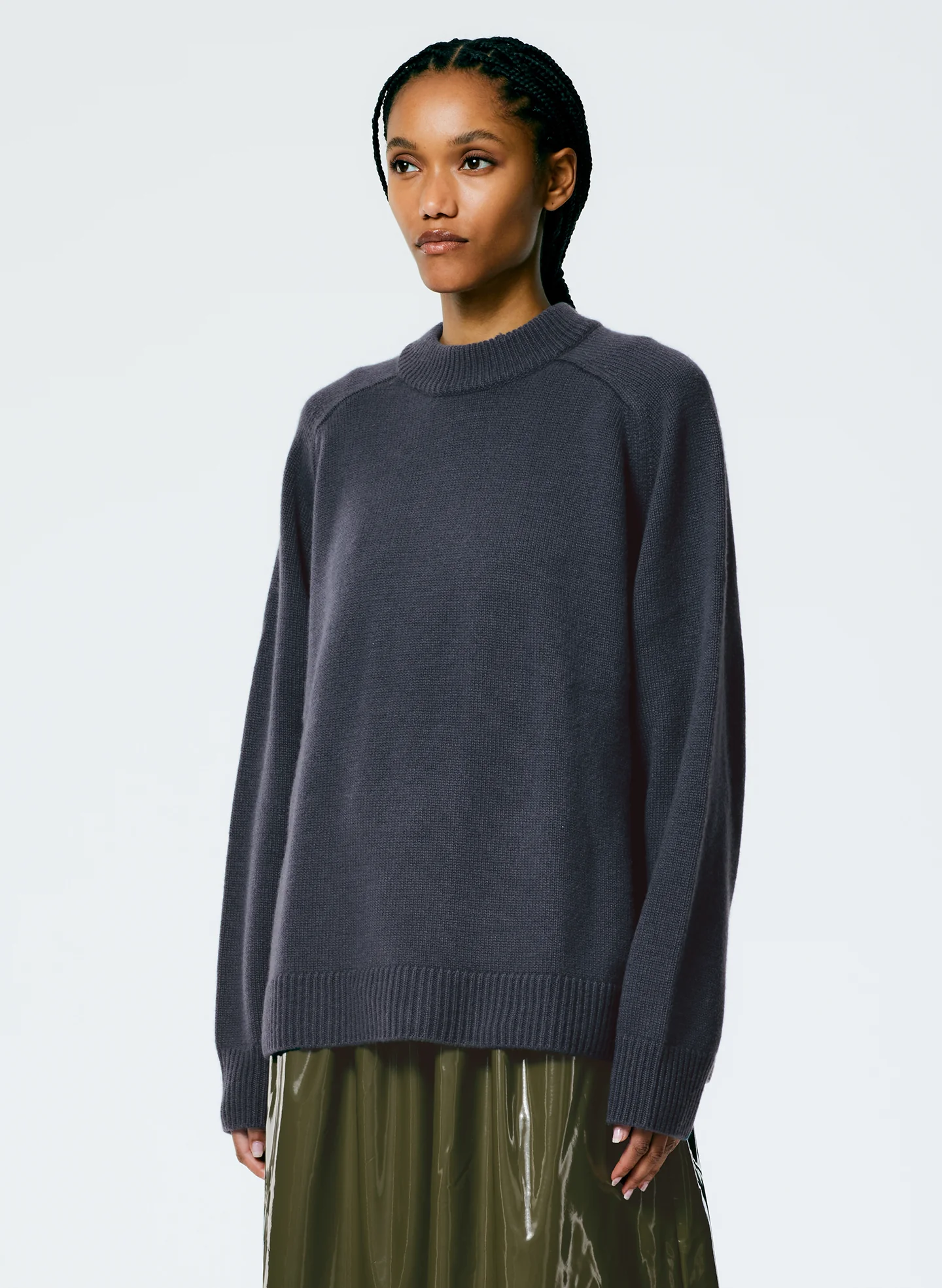 Cashmere Sweater Crewneck Oversized Pullover - Image 2