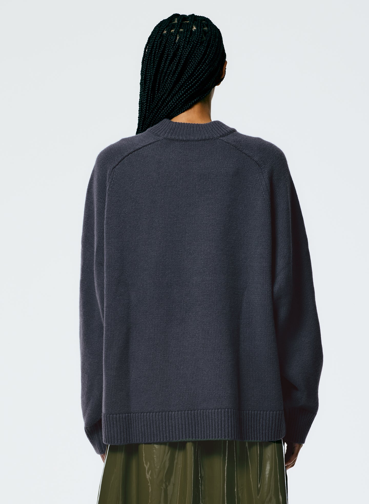 Cashmere Sweater Crewneck Oversized Pullover - Image 3
