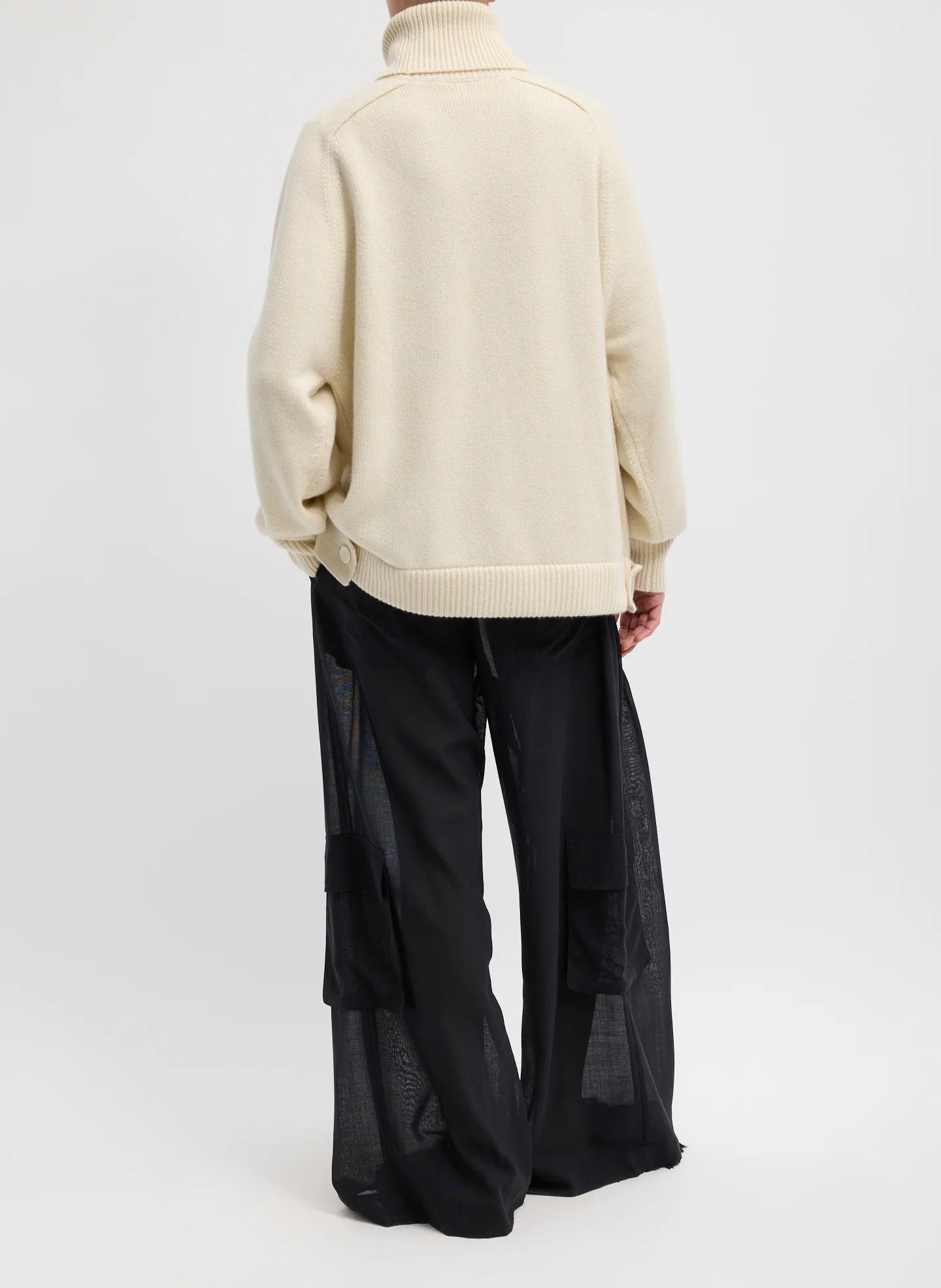 Cashmere Turtleneck Oversized Pullover Sweater - Image 4