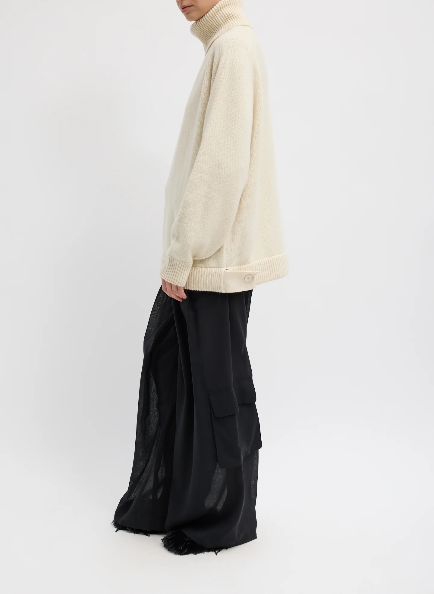 Cashmere Turtleneck Oversized Pullover Sweater - Image 5
