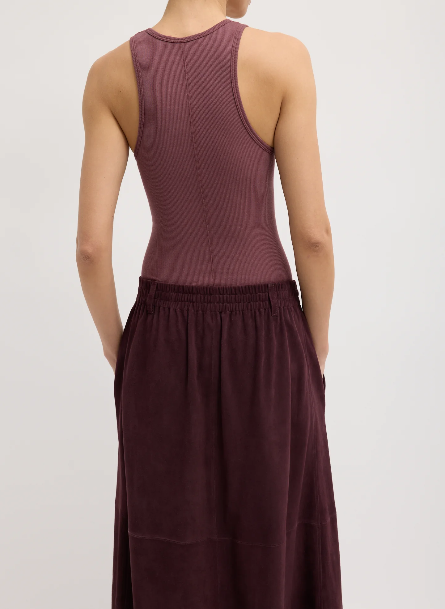 Cassiterite Suede Pull On Full Skirt - Image 4