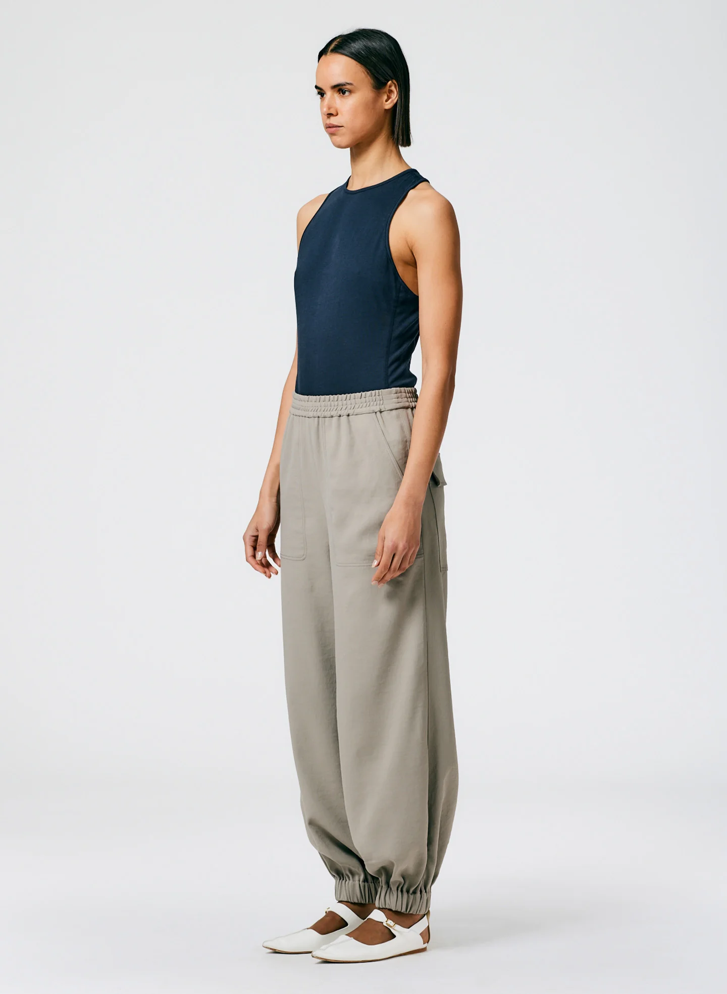 Chalky Drape Plashet Jogger - Long - Image 3
