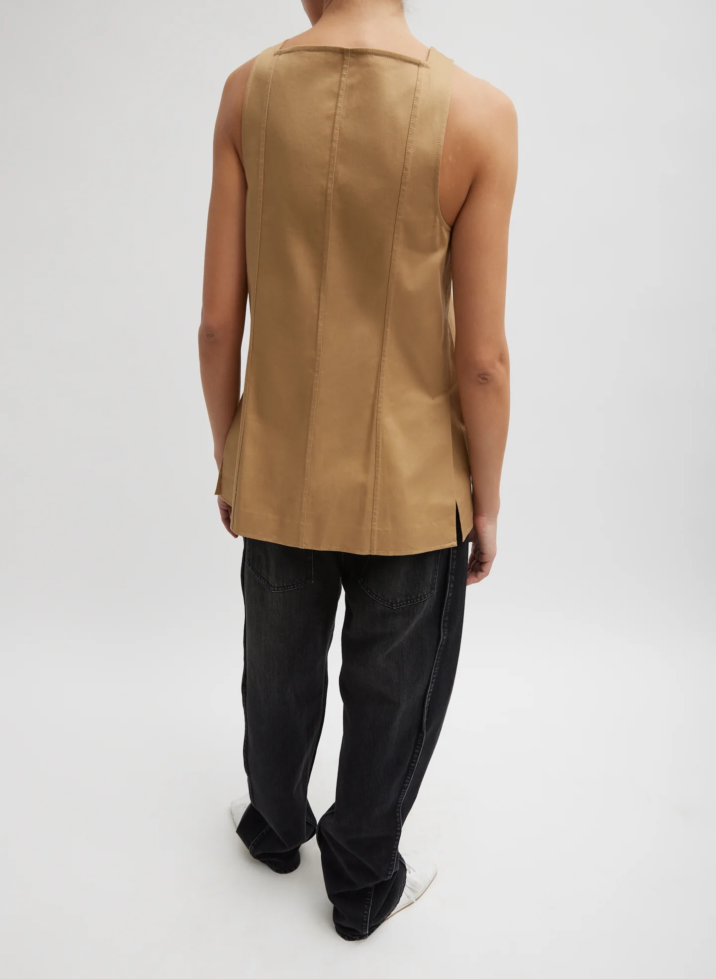 Chino Slit Front Sleeveless Tunic - Image 6