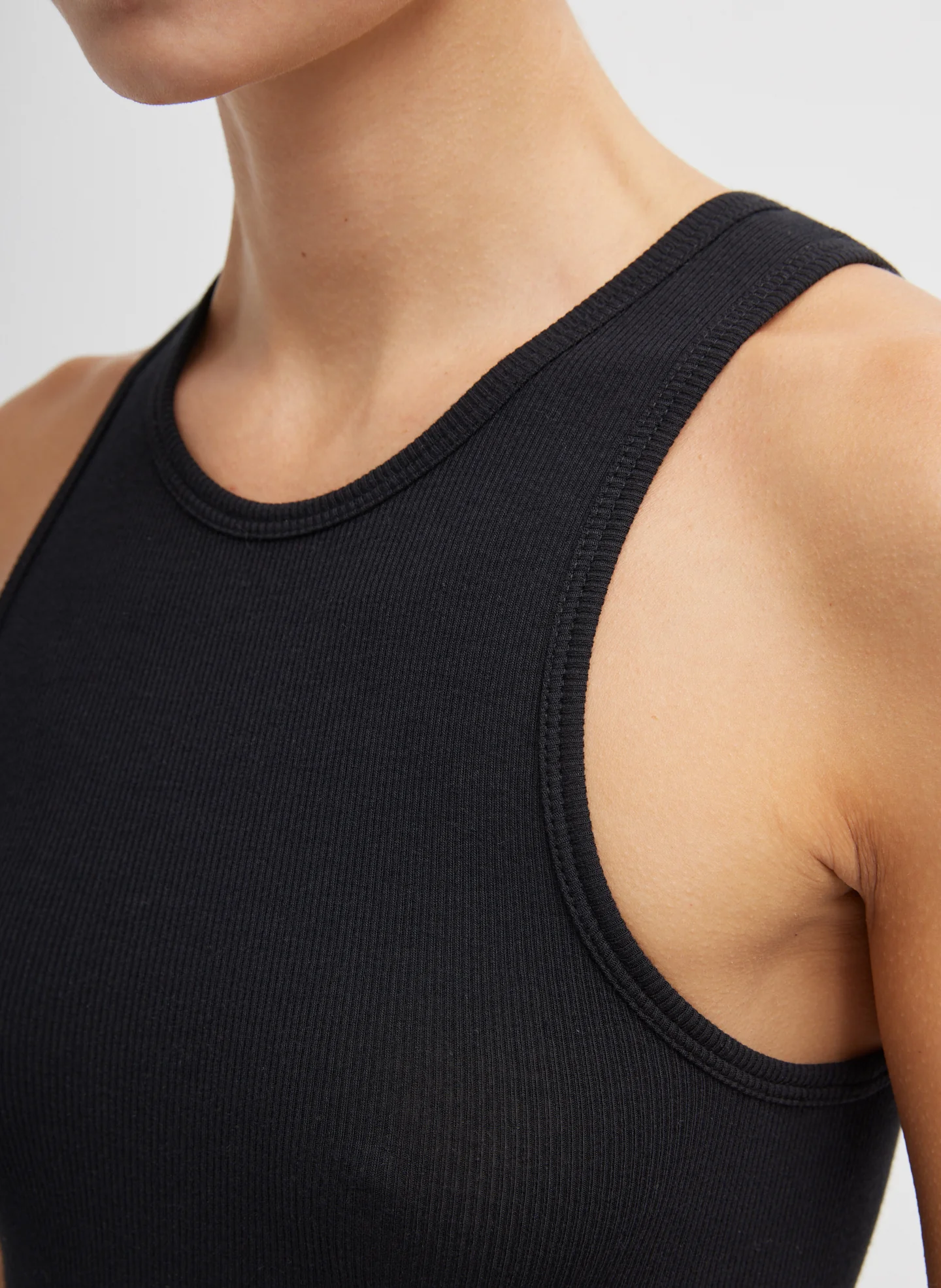 Circular Fine Rib T-Shirt Tank - Image 3