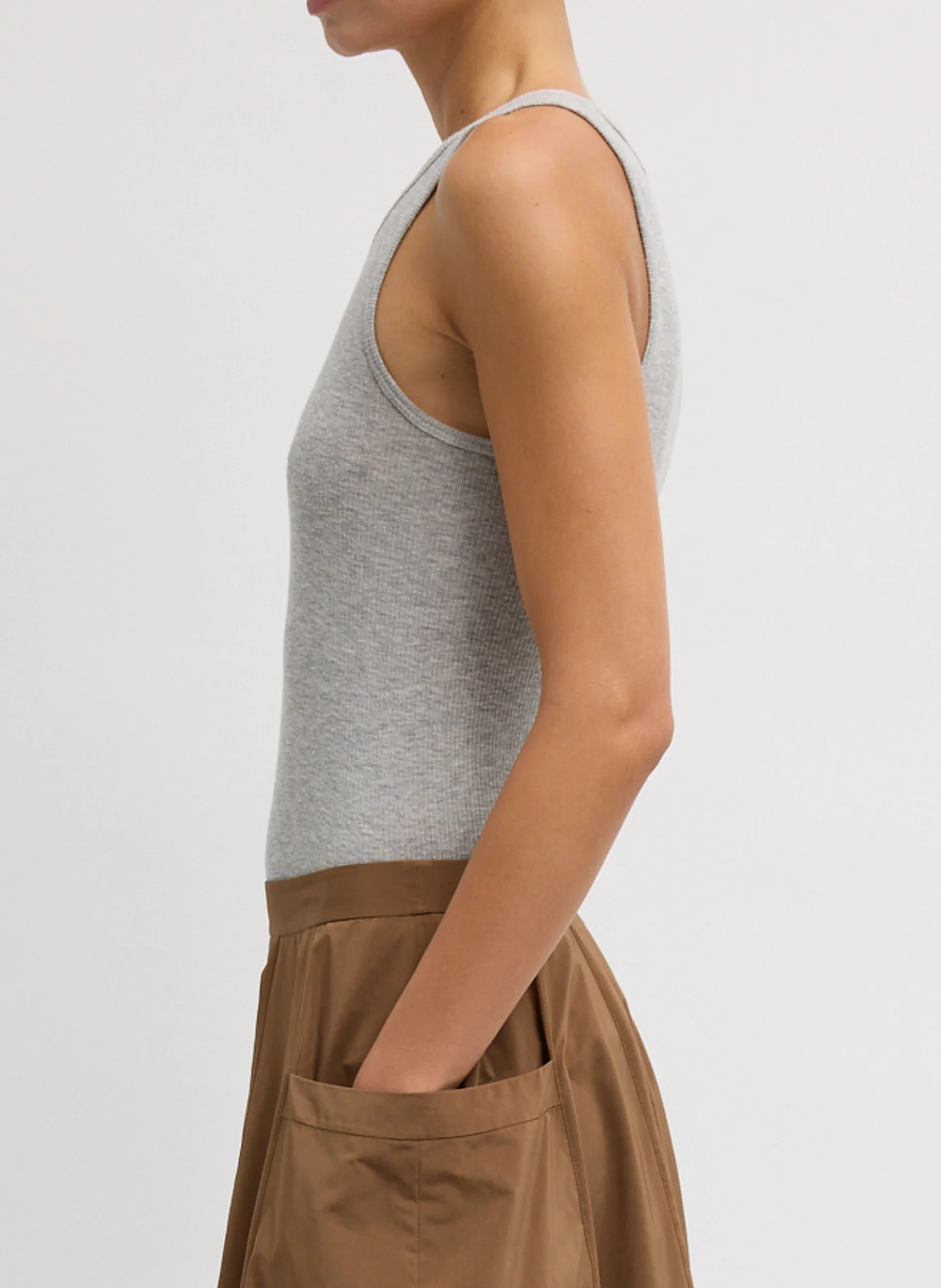 Circular Fine Rib T-Shirt Tank - Image 3