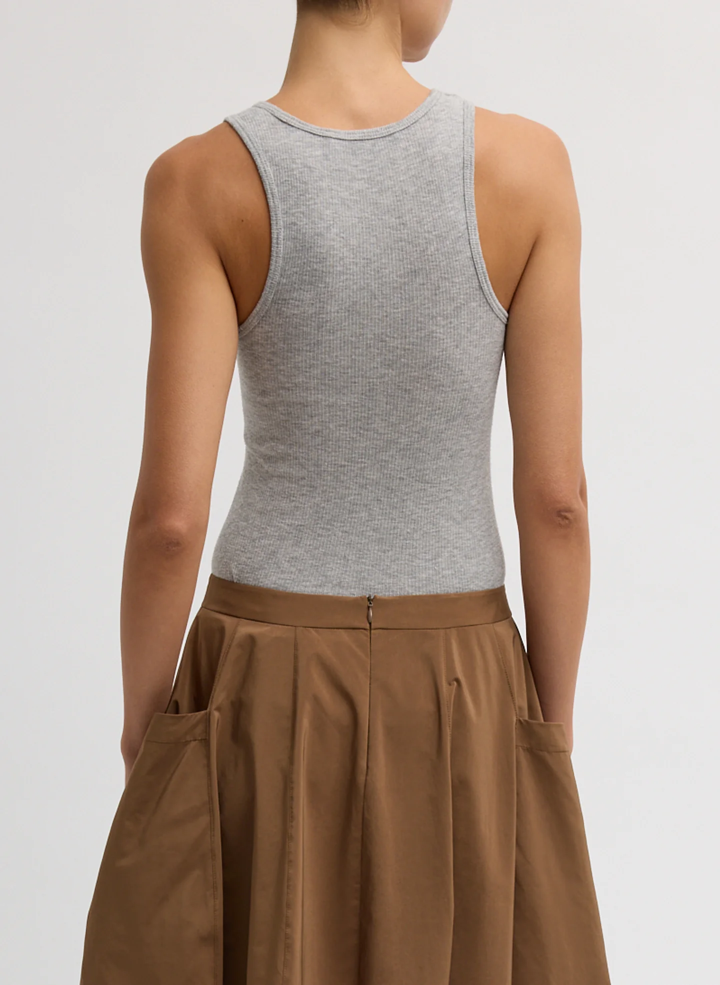 Circular Fine Rib T-Shirt Tank - Image 4