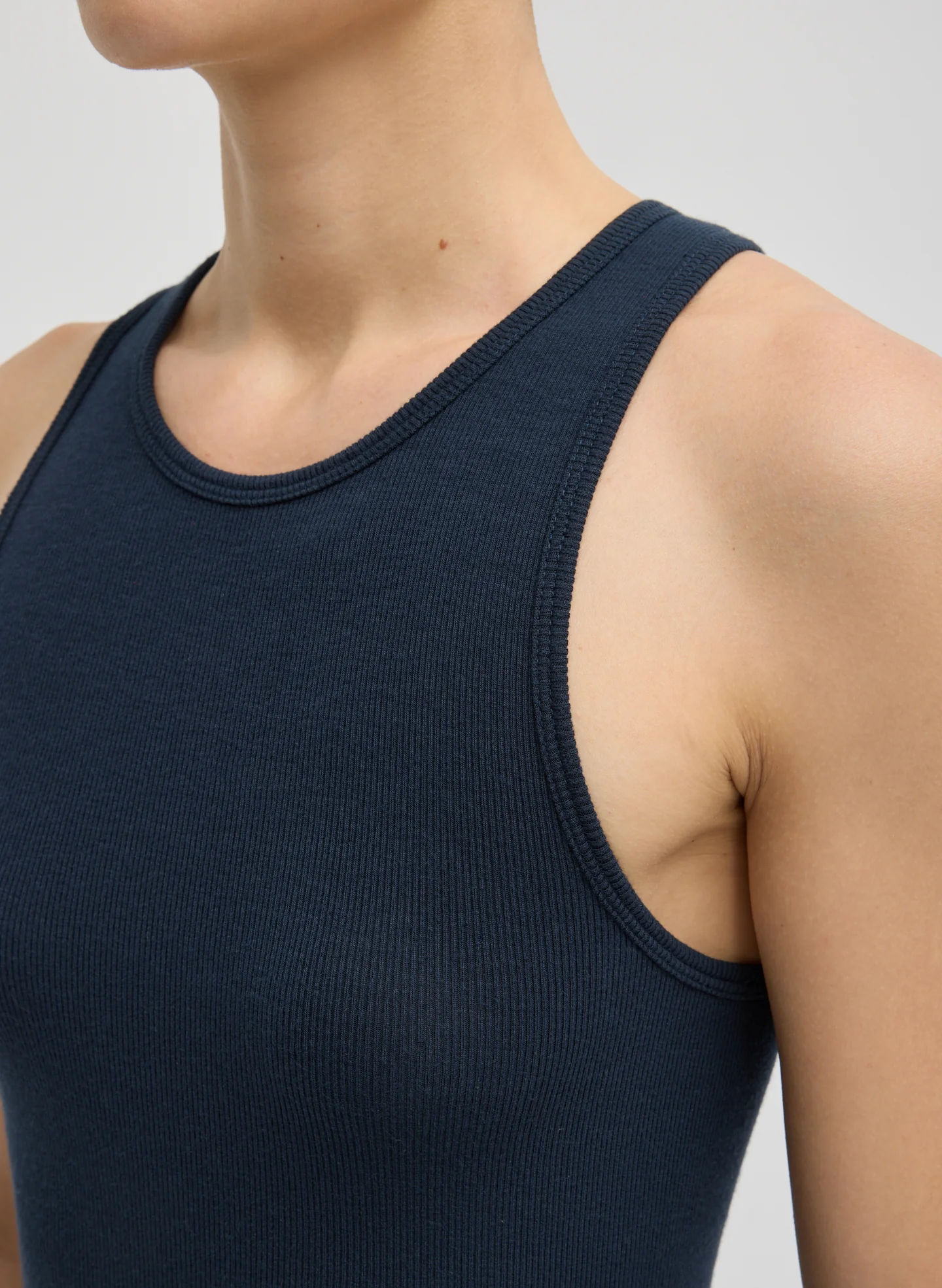 Circular Fine Rib T-Shirt Tank - Image 4