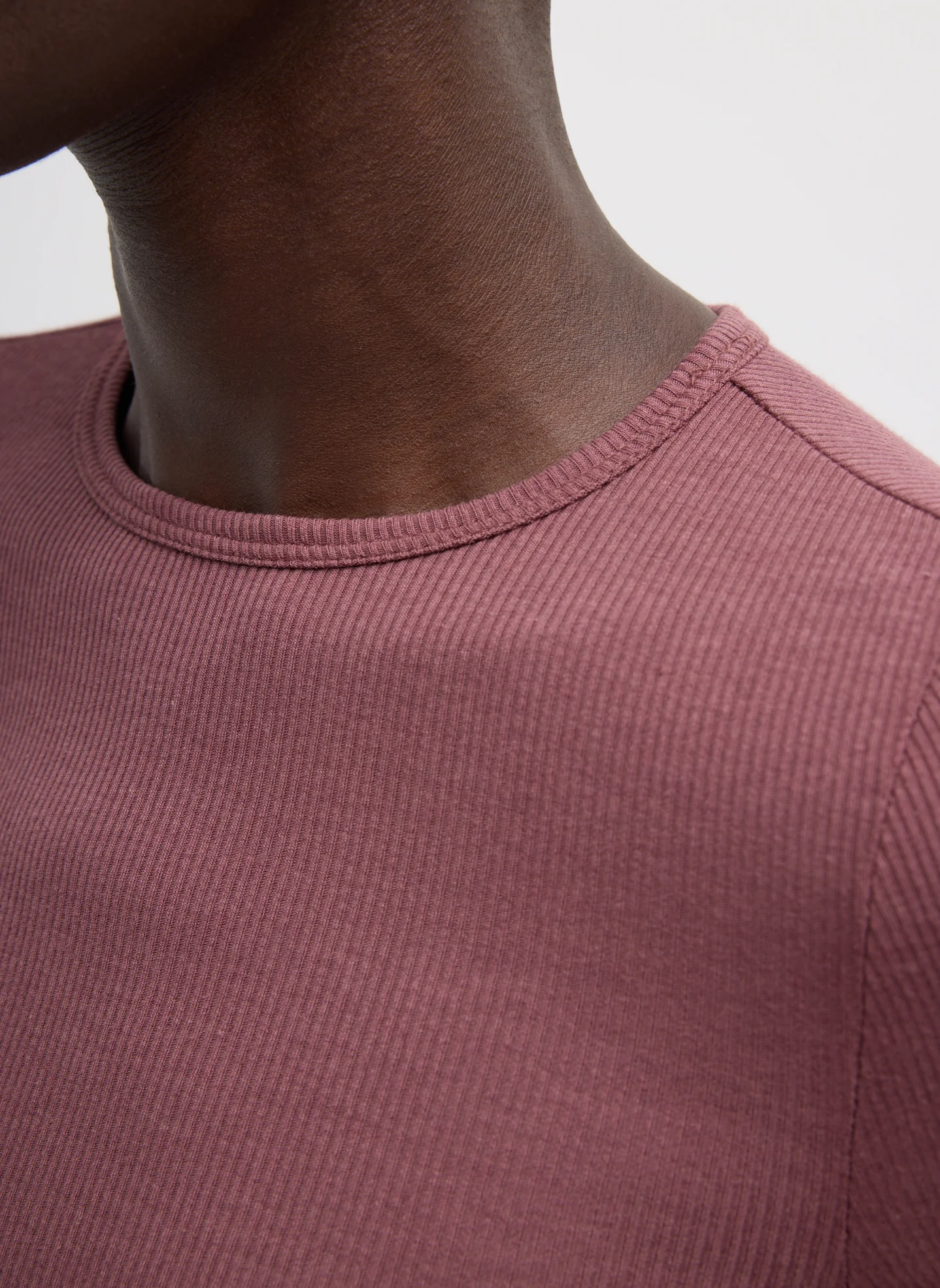 Circular Ribbed Crewneck Pullover T-Shirt - Image 5