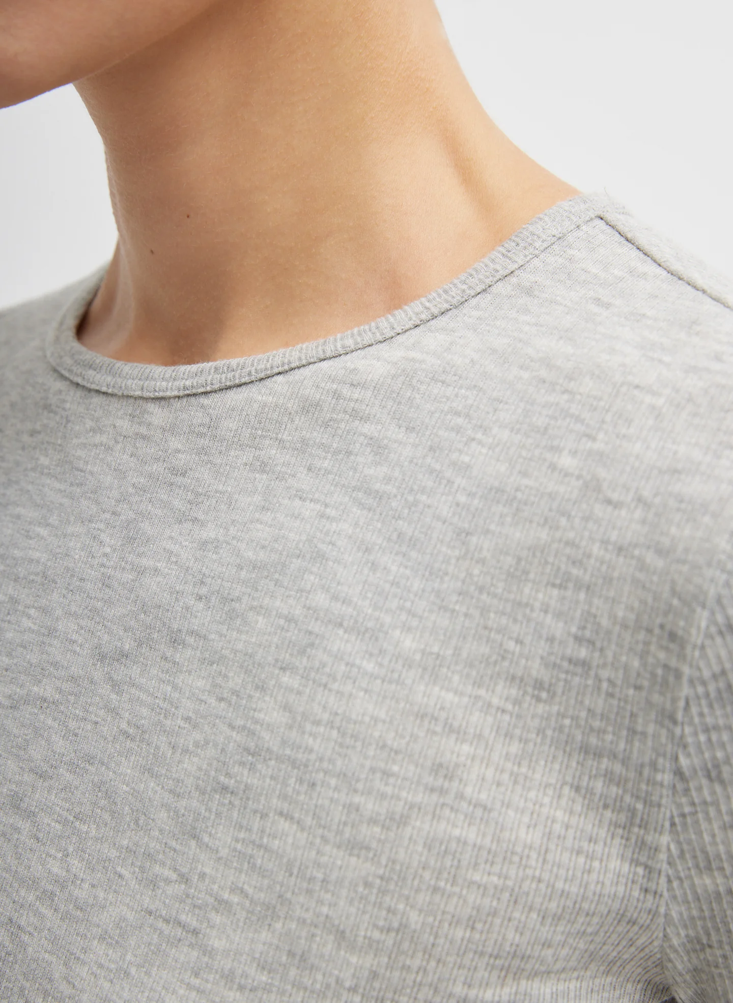 Circular Ribbed Crewneck Pullover T-Shirt - Image 2