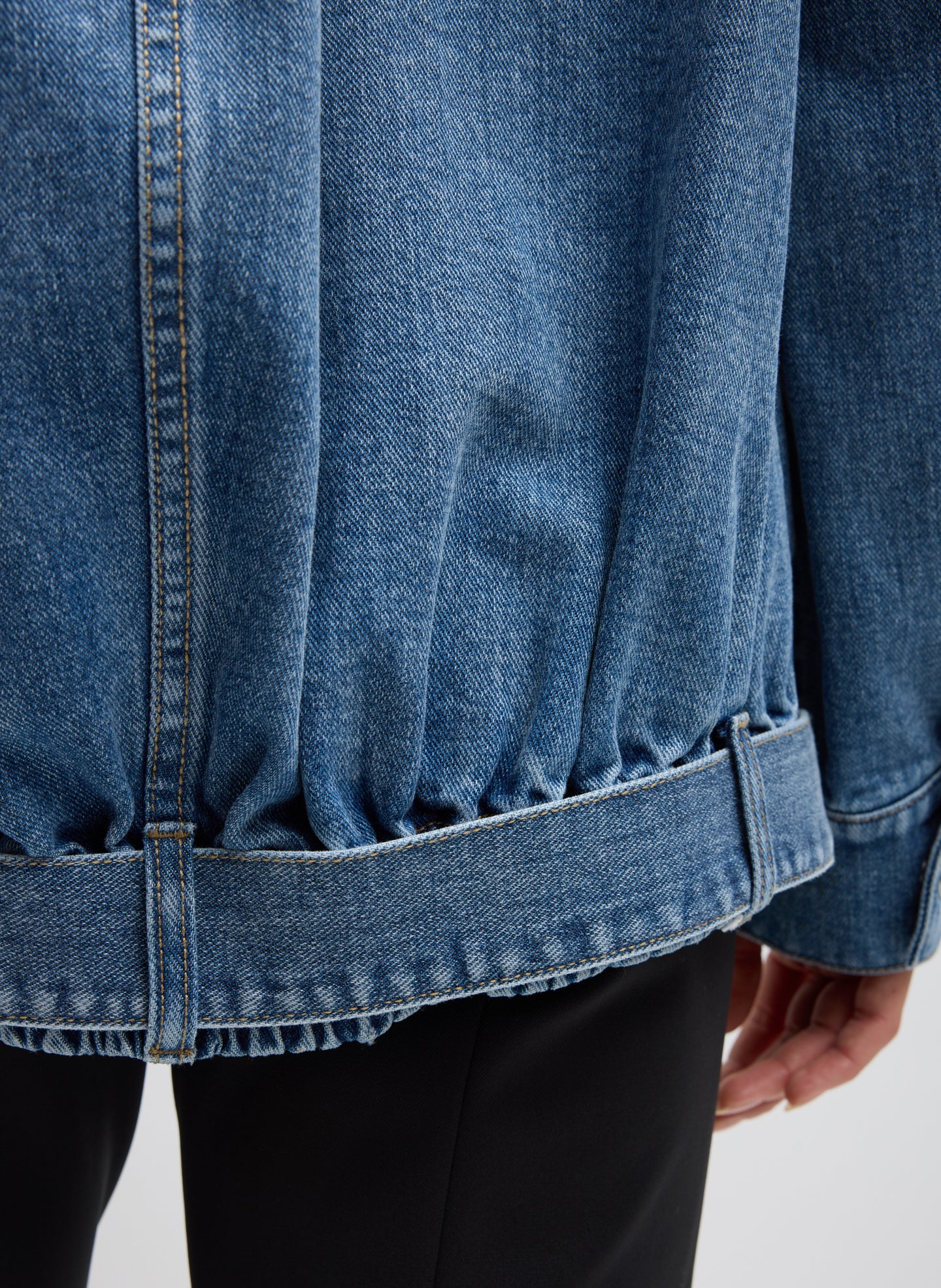 Classic Denim Moto Bomber - Image 9