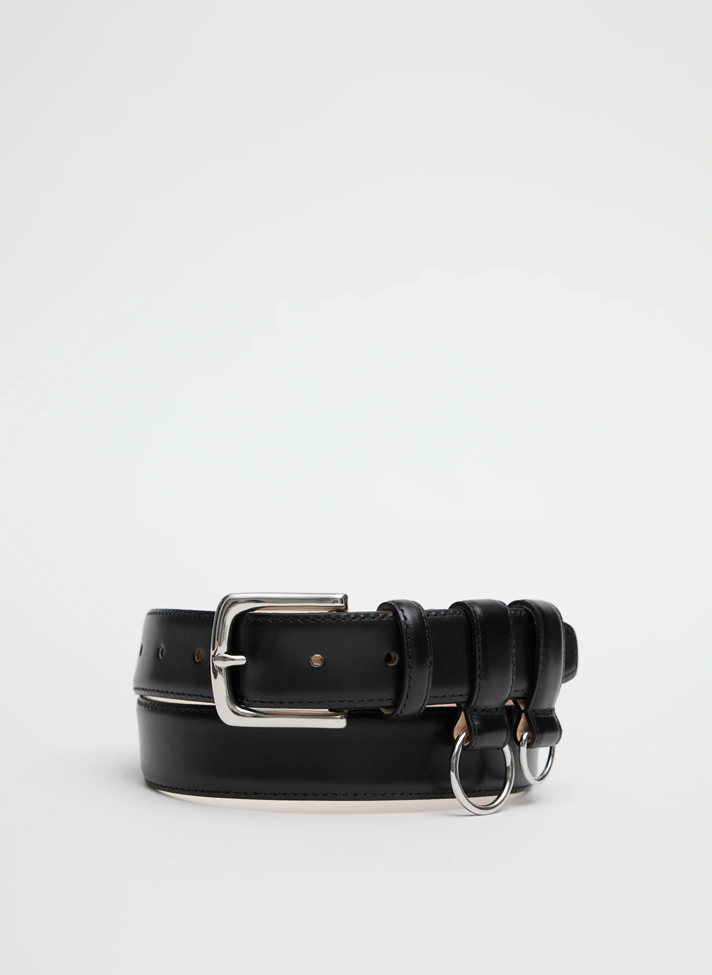 Classic Ring Hardware Leather Belt