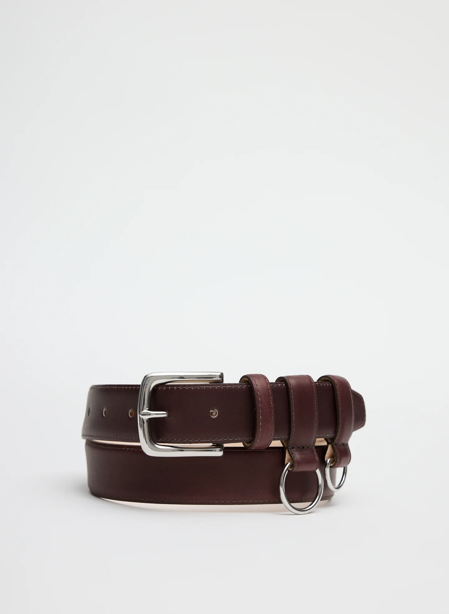 Classic Ring Hardware Leather Belt