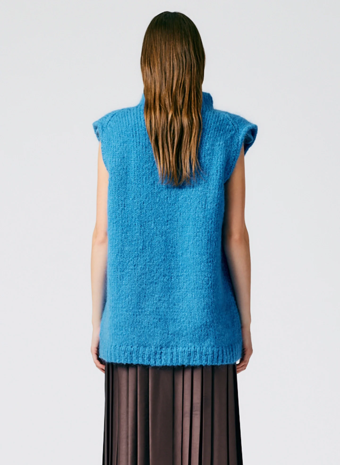 Claude Mohair Cocoon Funnelneck Vest - Image 3