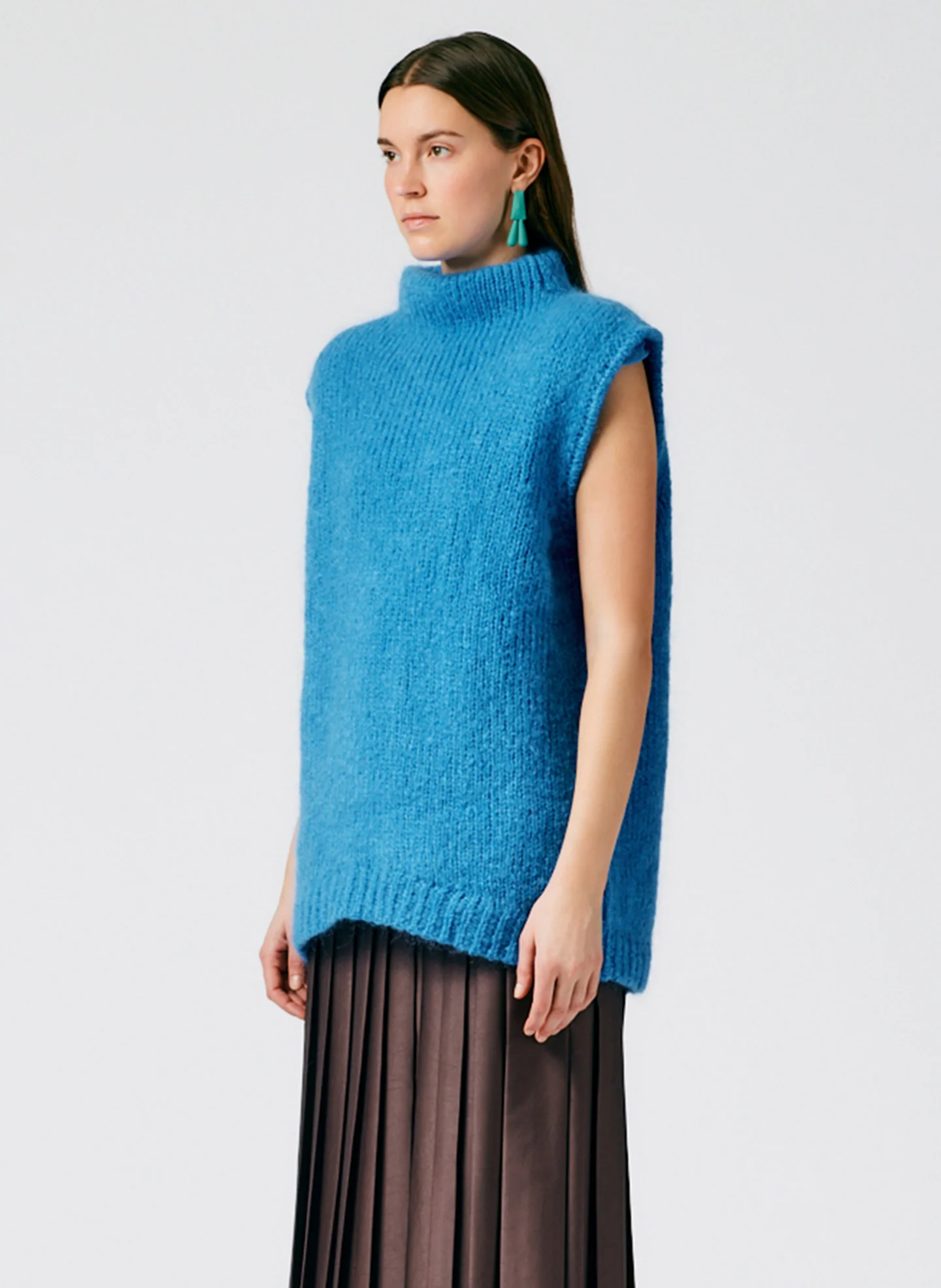 Claude Mohair Cocoon Funnelneck Vest - Image 4