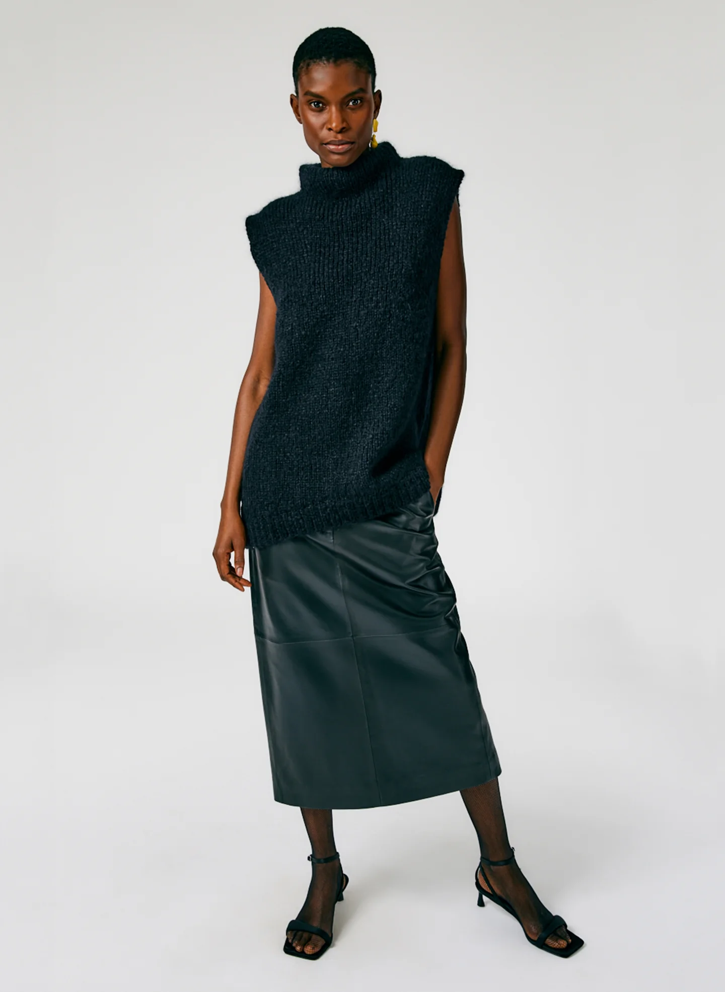 Claude Mohair Cocoon Funnelneck Vest - Image 5