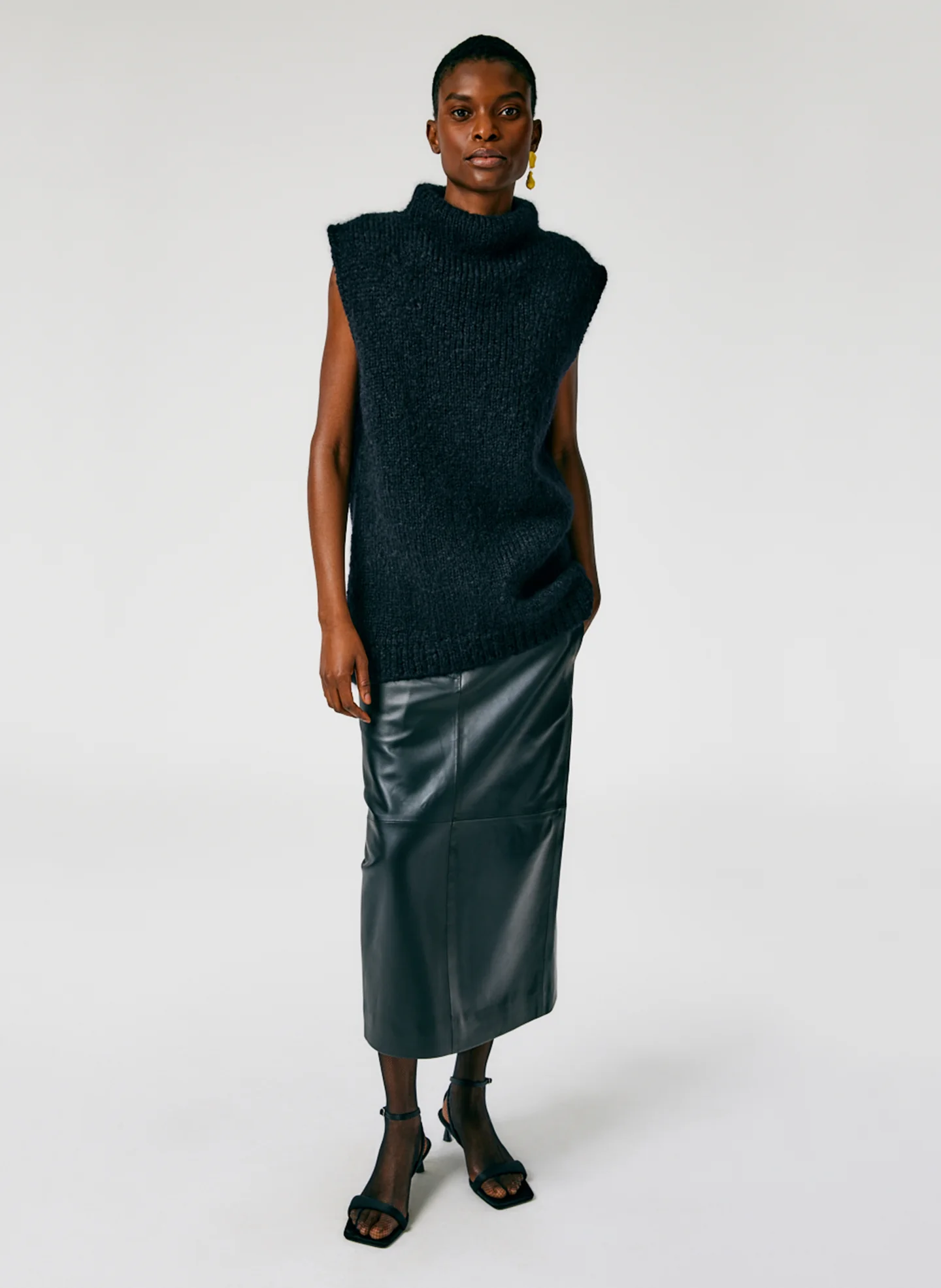 Claude Mohair Cocoon Funnelneck Vest - Image 6