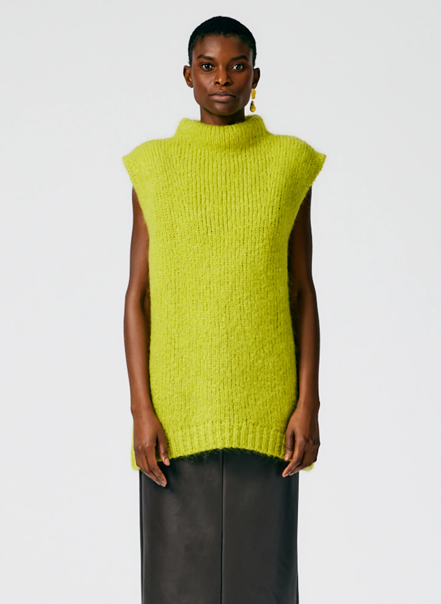 Claude Mohair Cocoon Funnelneck Vest - Image 2