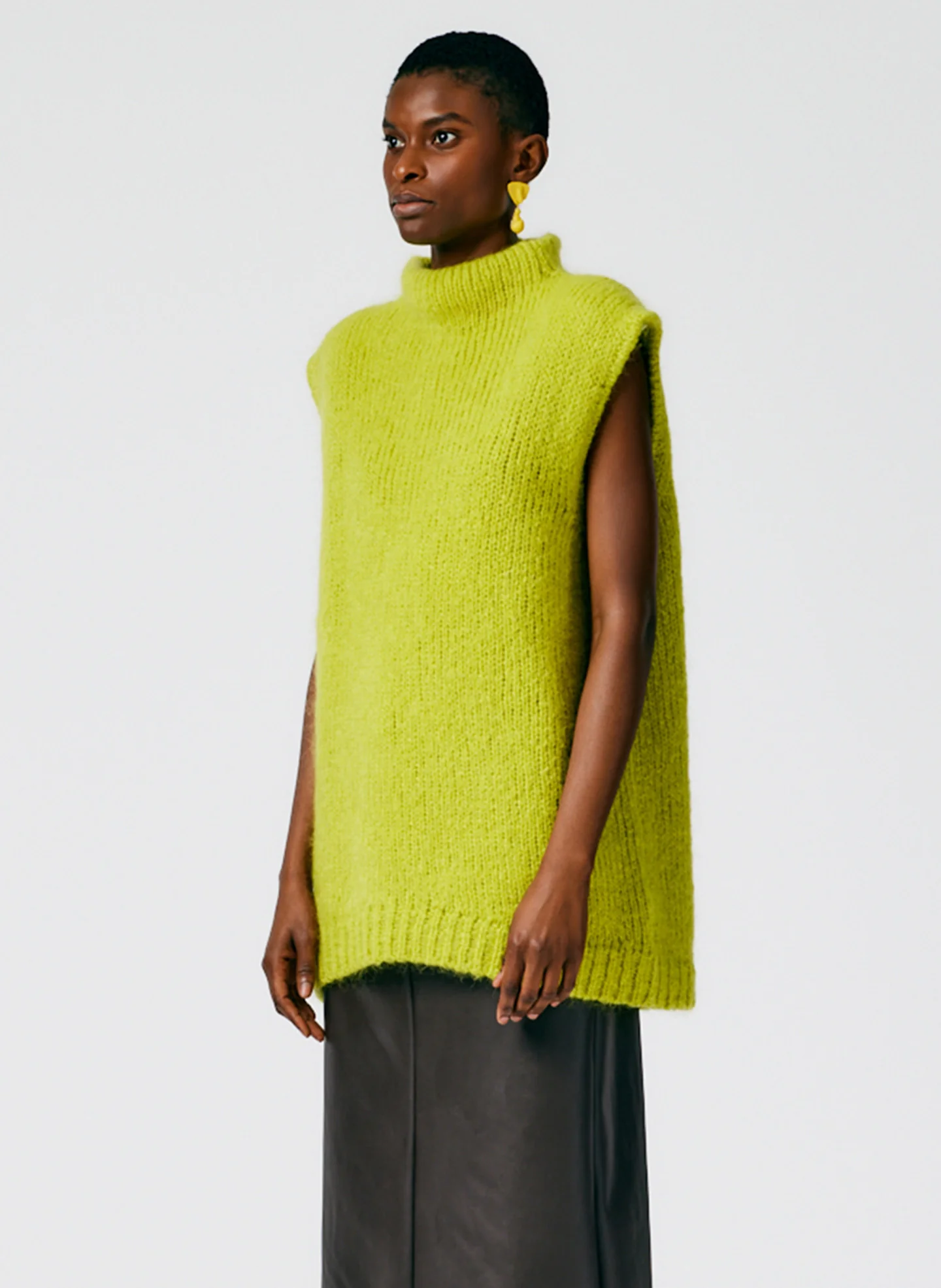 Claude Mohair Cocoon Funnelneck Vest - Image 3