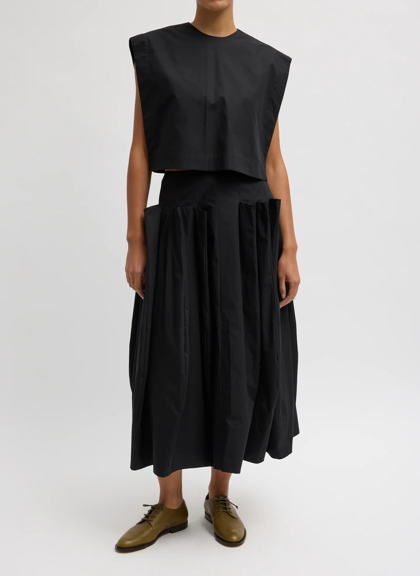 Compact Eco Poplin Cropped Square Top - Image 4