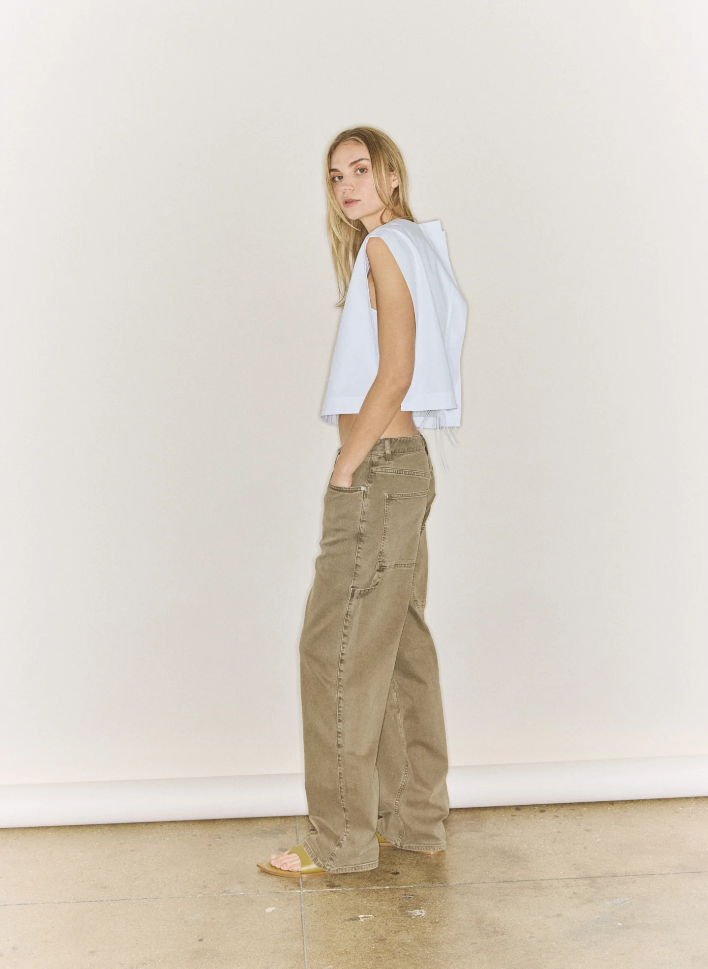 Compact Eco Poplin Cropped Square Top - Image 3
