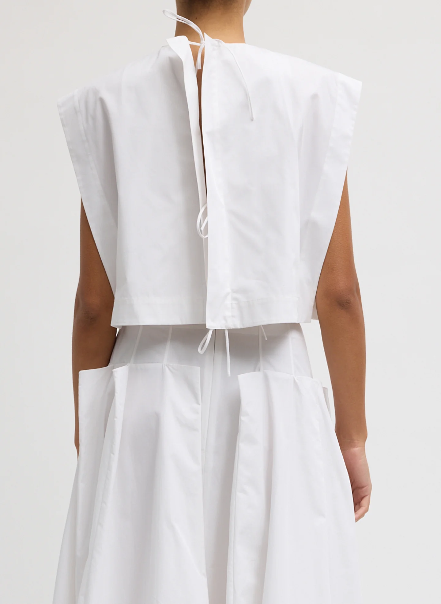 Compact Eco Poplin Cropped Square Top - Image 5