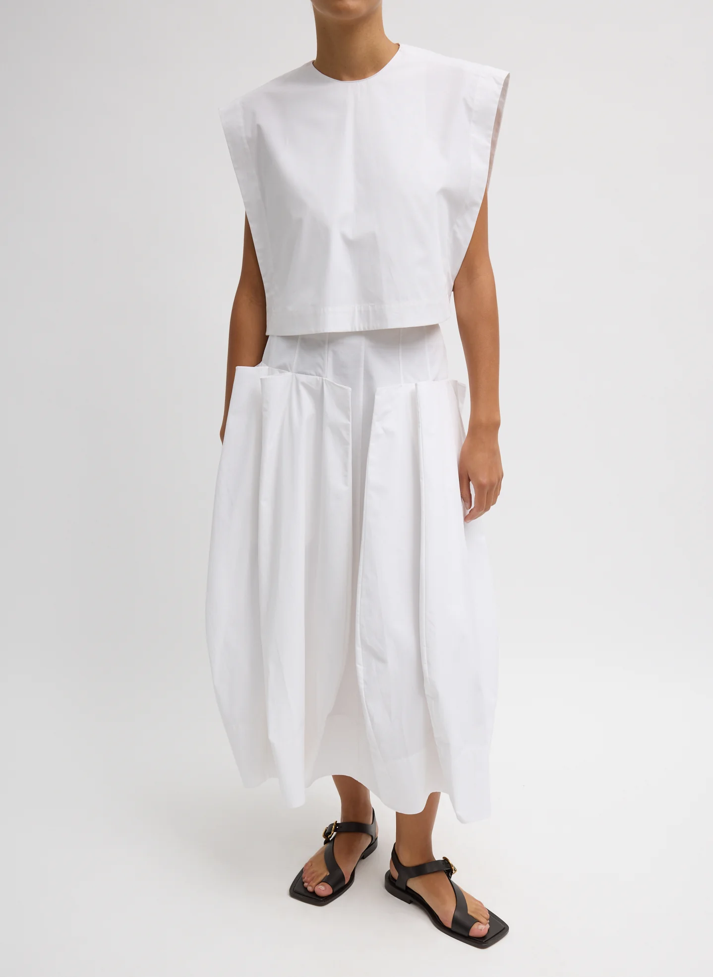 Compact Eco Poplin Cropped Square Top - Image 6