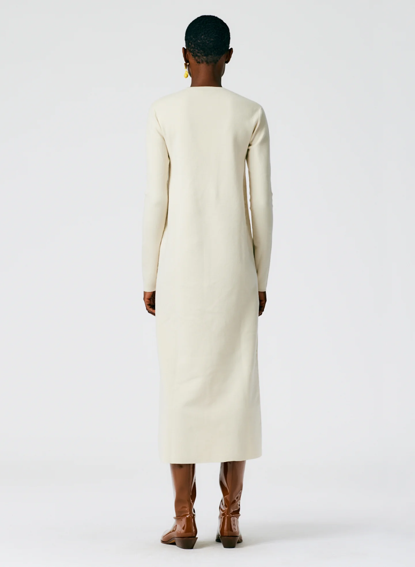 Compact Stretch Cashmere Dress - Image 4