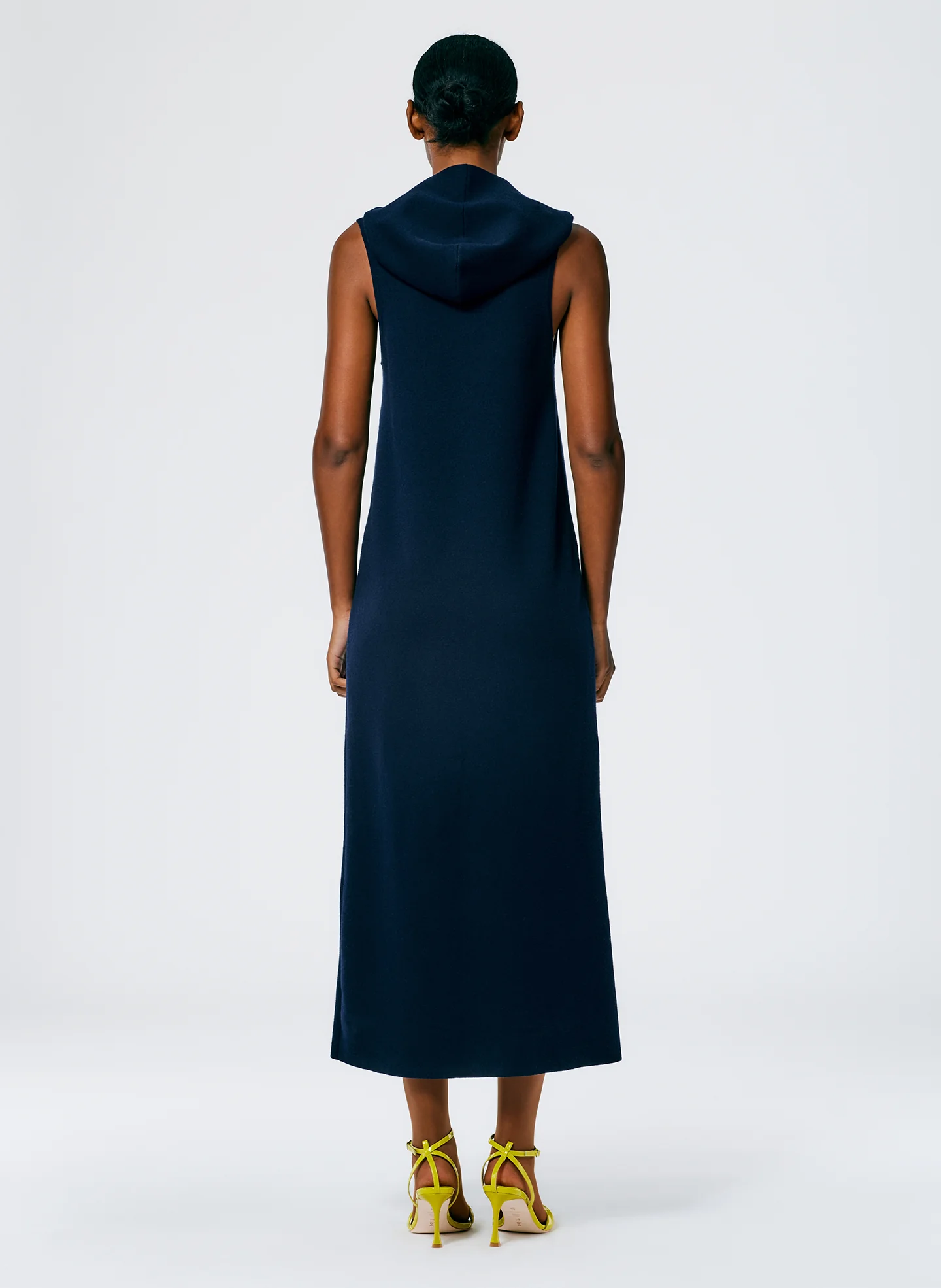 Compact Stretch Cashmere Hoodie Dress - Image 4