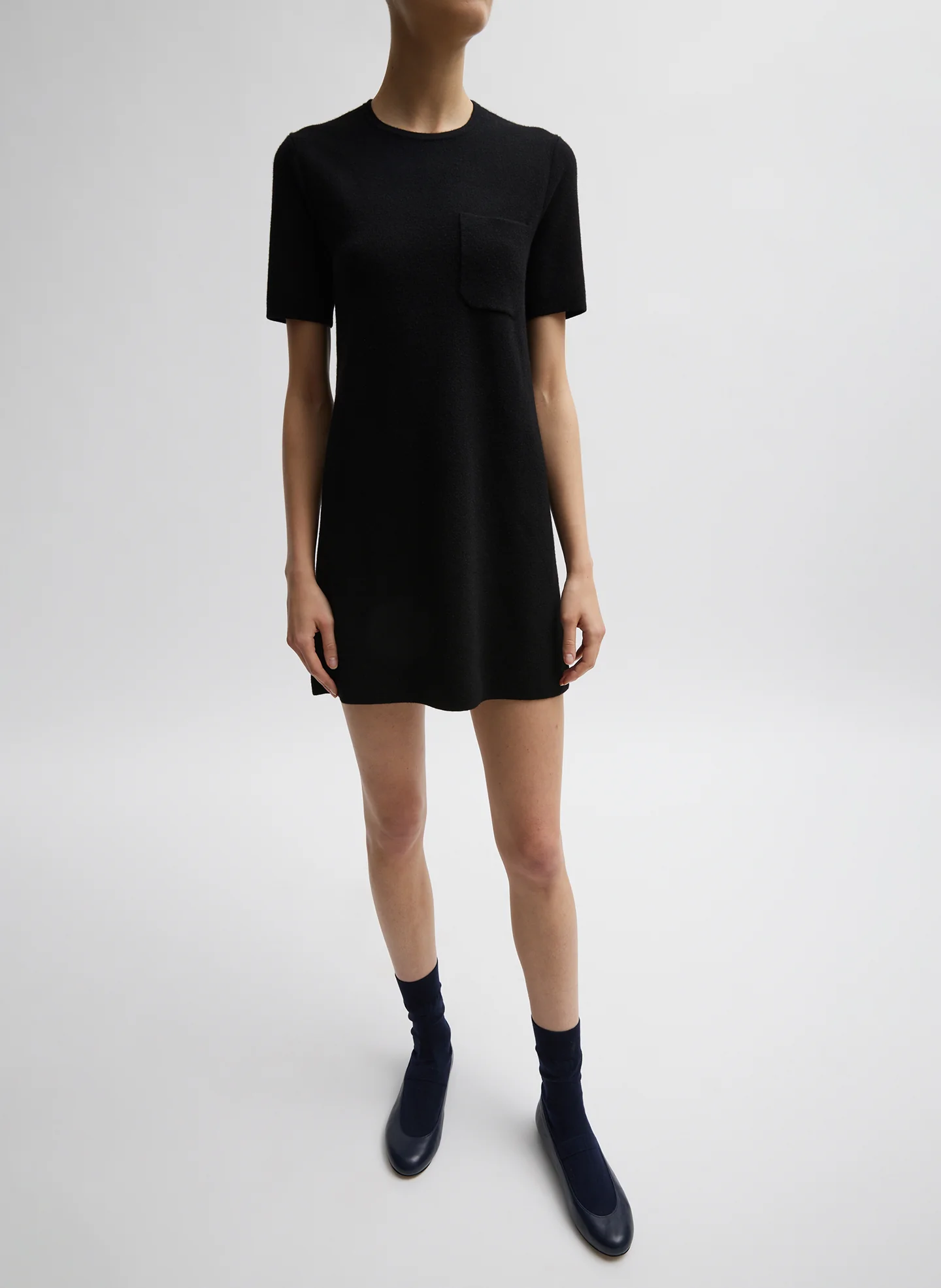 Compact Stretch Cashmere Mini Dress