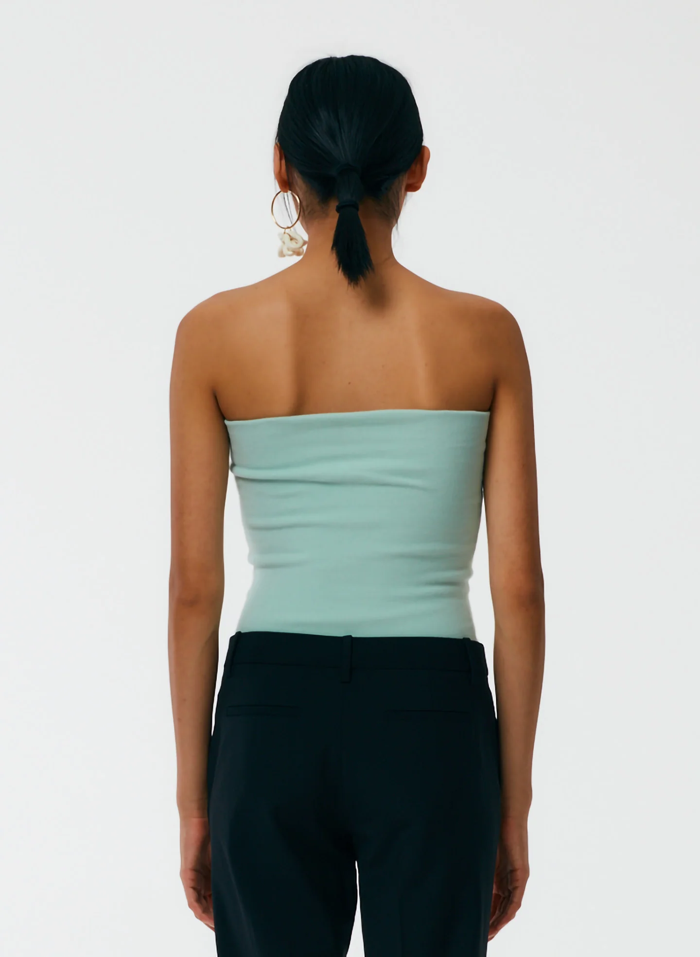Compact Stretch Cashmere Tube Top - Image 11