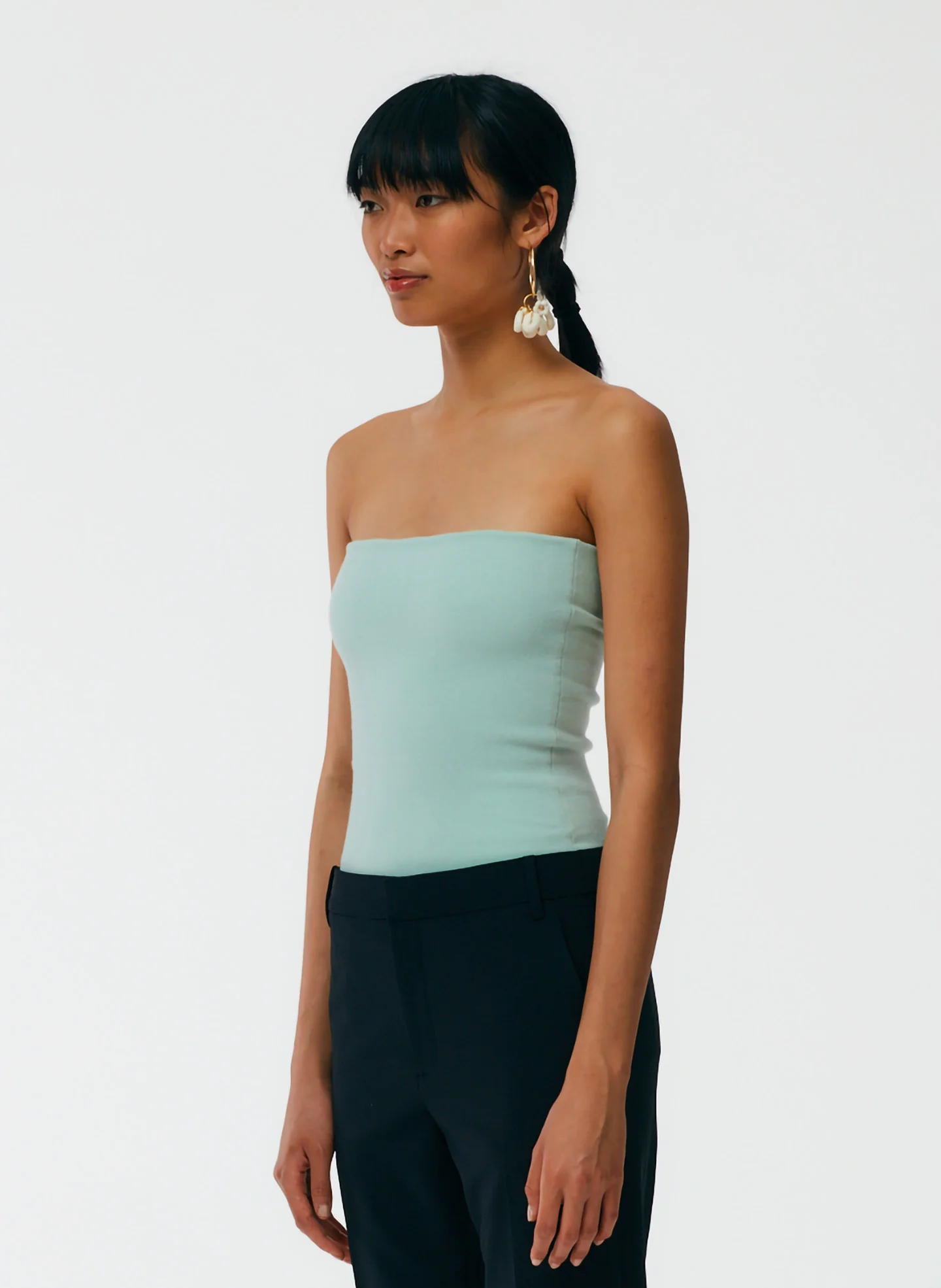 Compact Stretch Cashmere Tube Top - Image 12