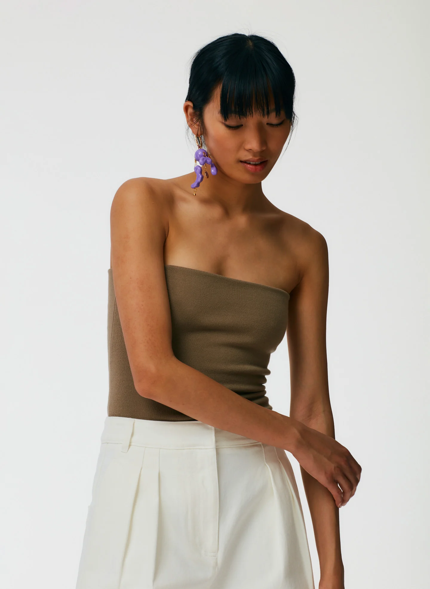 Compact Stretch Cashmere Tube Top - Image 16