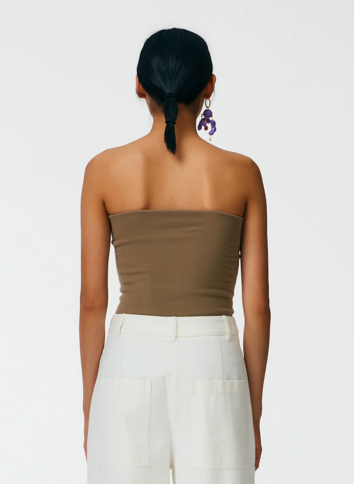 Compact Stretch Cashmere Tube Top - Image 17
