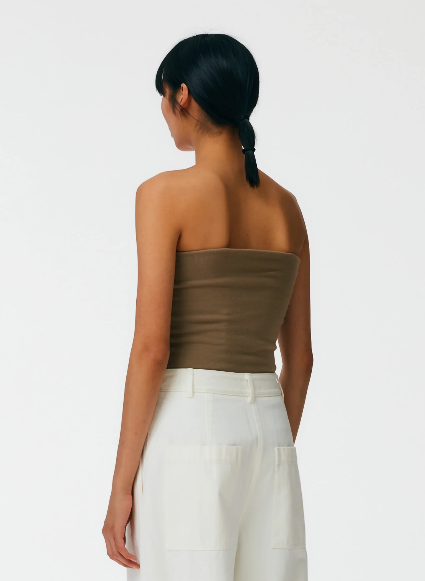 Compact Stretch Cashmere Tube Top - Image 18