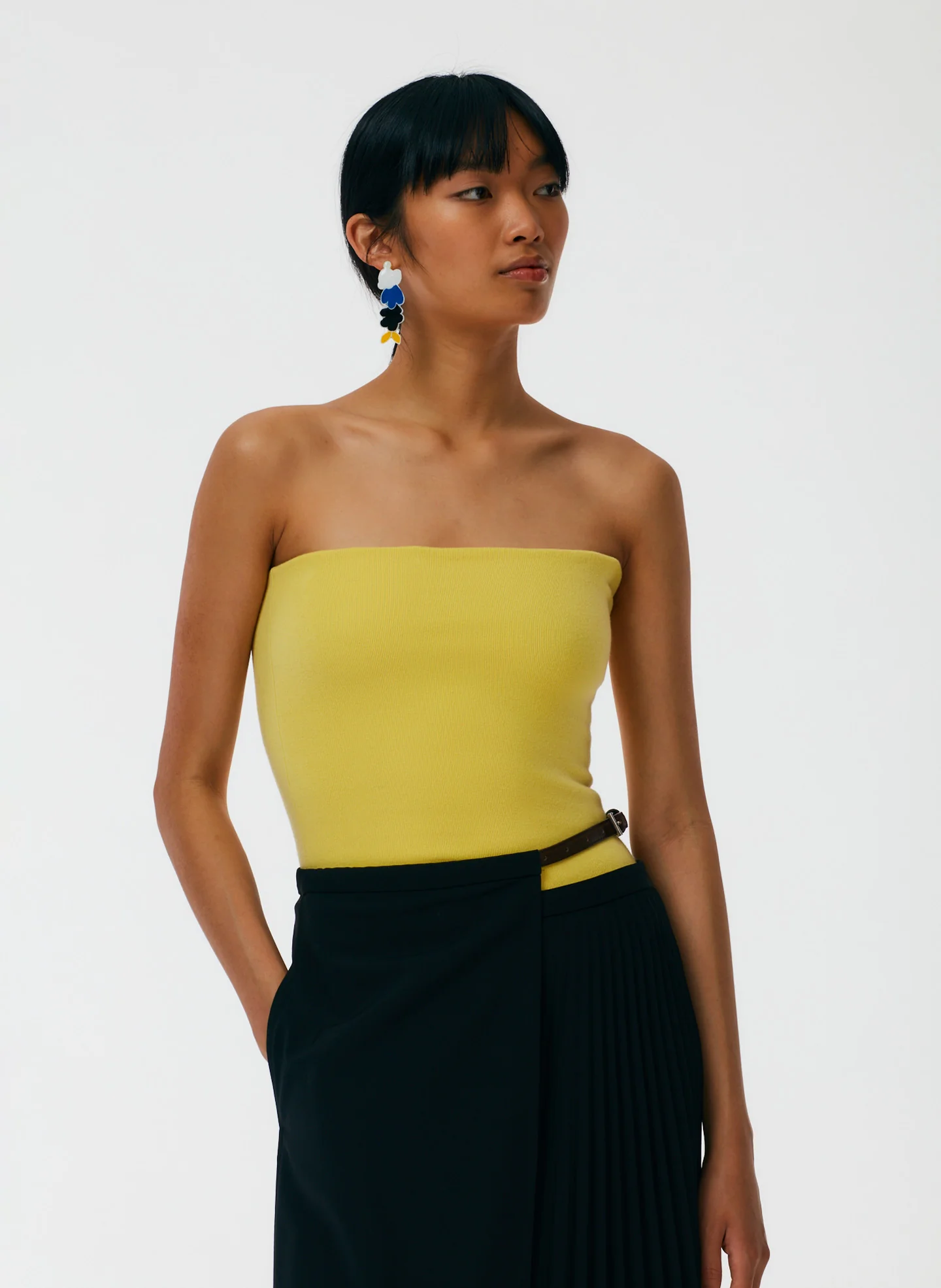 Compact Stretch Cashmere Tube Top - Image 6