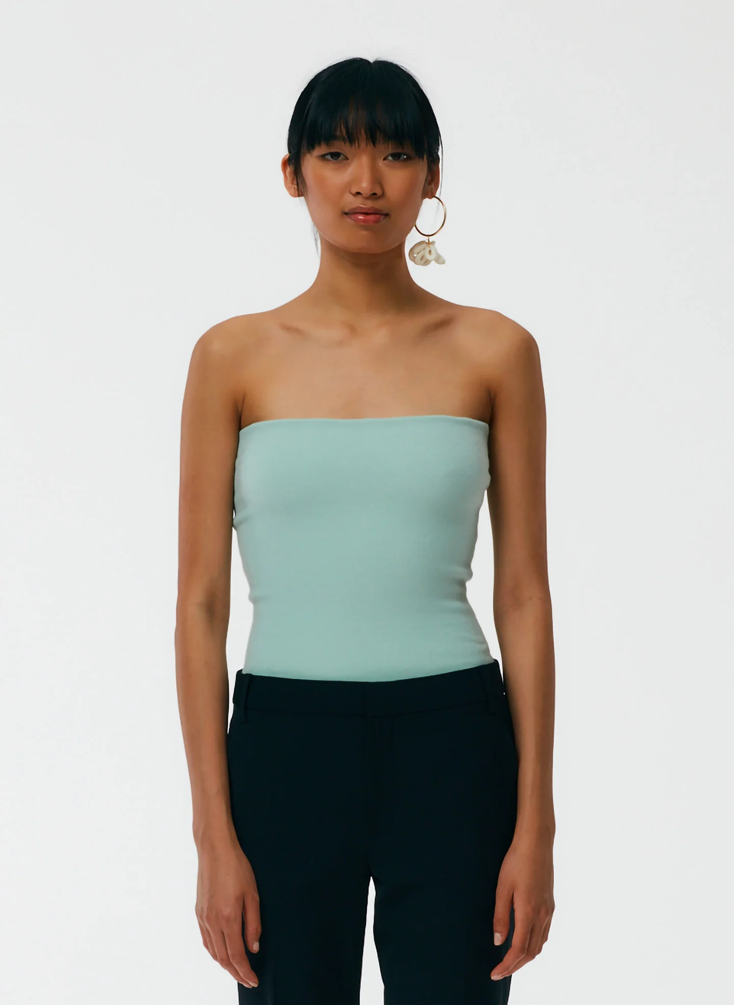 Compact Stretch Cashmere Tube Top - Image 8