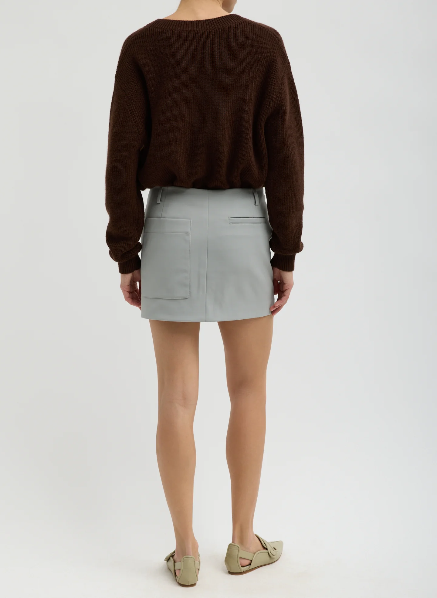 Compact Tech Knit Mini Skirt - Image 3