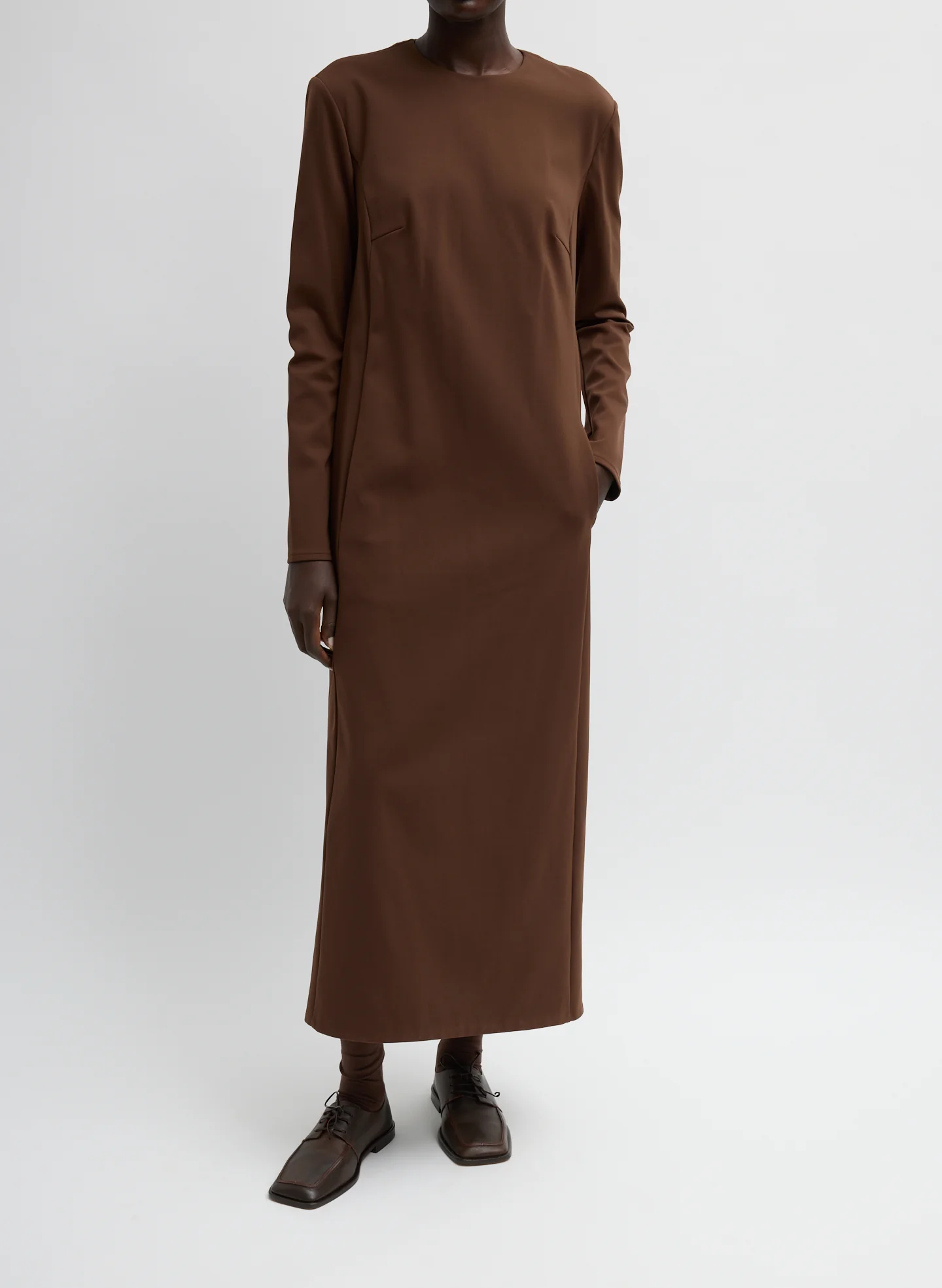 Compact Ultra Stretch Knit Dress With Cut Out Back - Image 3