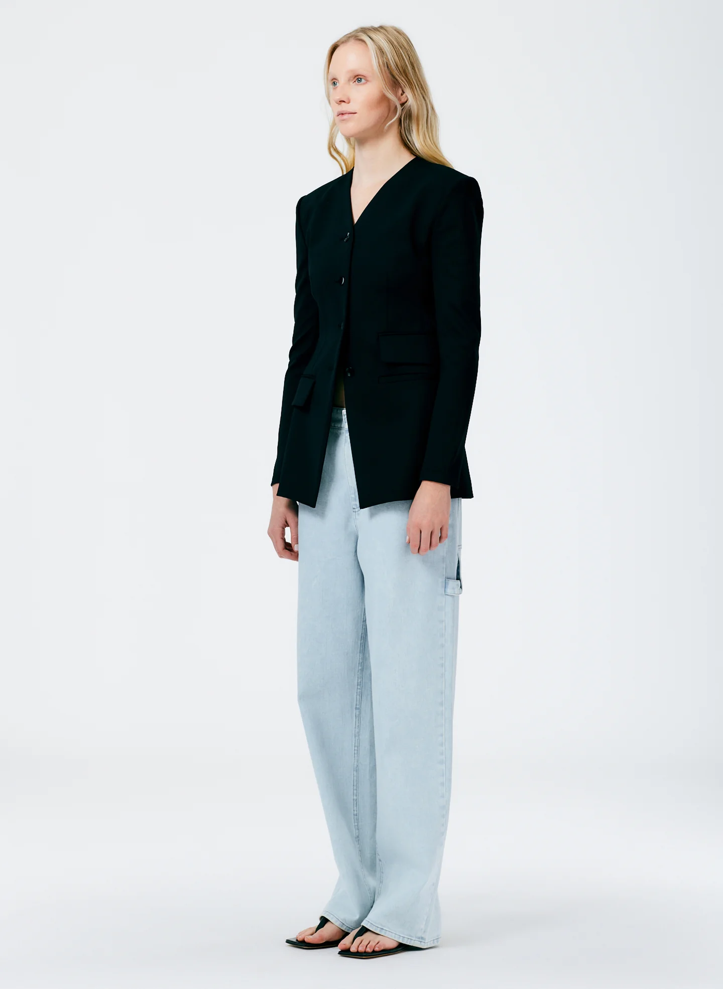 Compact Ultra Stretch Knit Fitted Blazer - Image 3